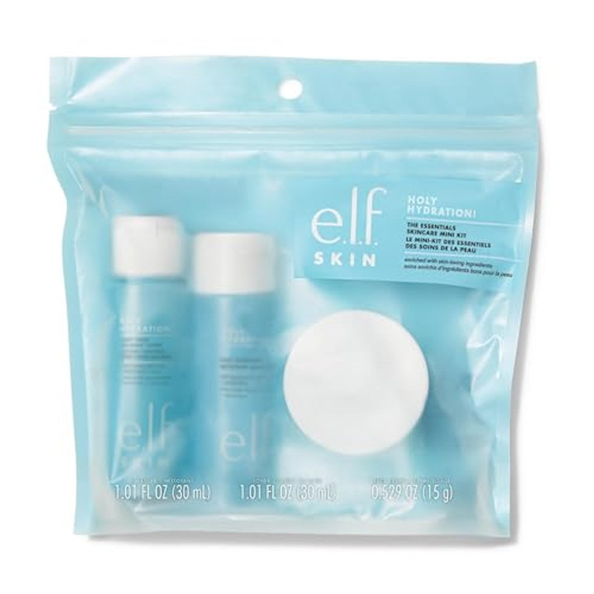 e.l.f. Skin Holy Hydration! The Essentials Mini Kit, Reiniger, Toner & Moisturizer voor gehydrateerde & evenwichtige huid, reisvriendelijk, veganistisch en dierproefvrij – e.l.f.