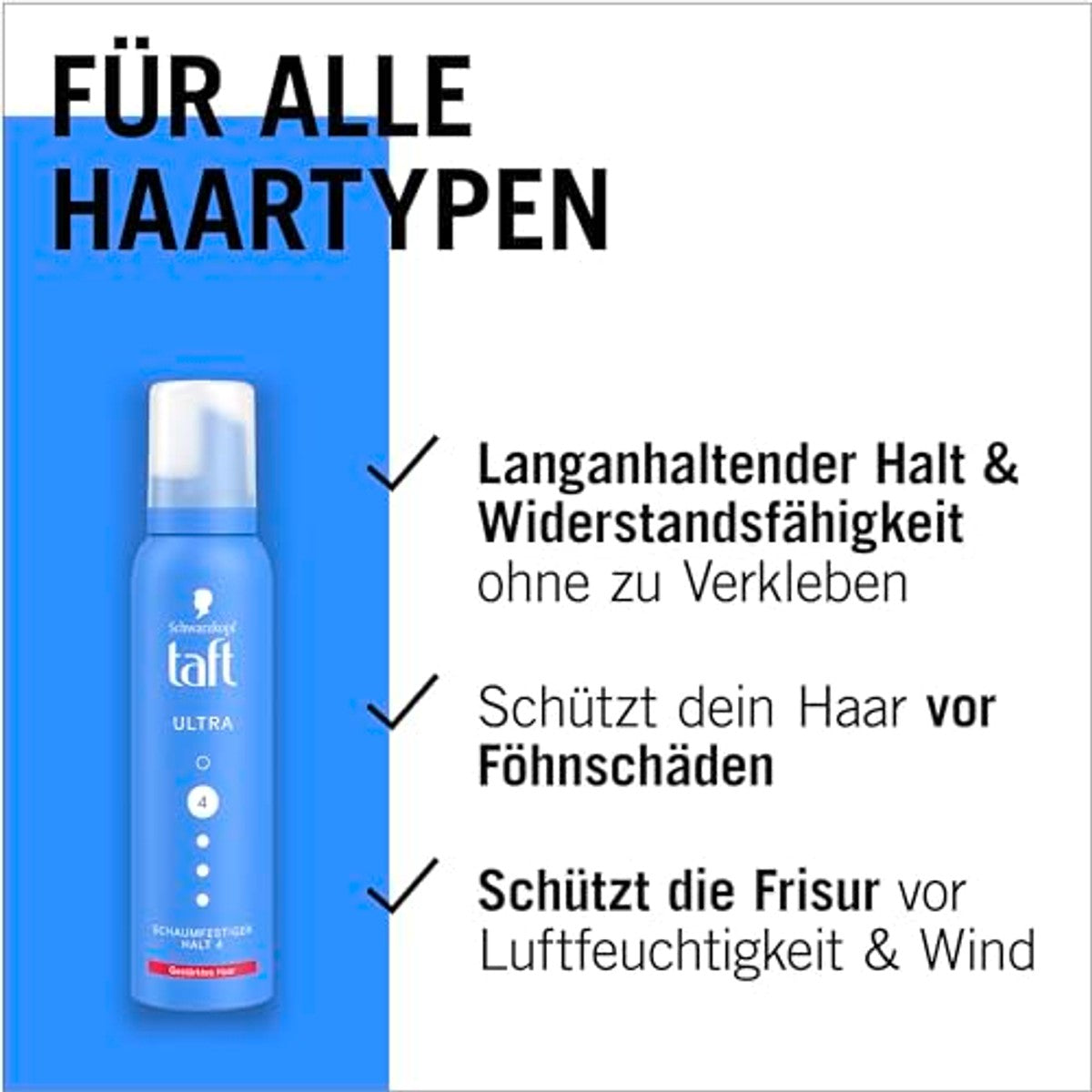 TAFT Ultra Schuimversteviger Houdgraad 4 6 x 150 ml - Voordeelverpakking