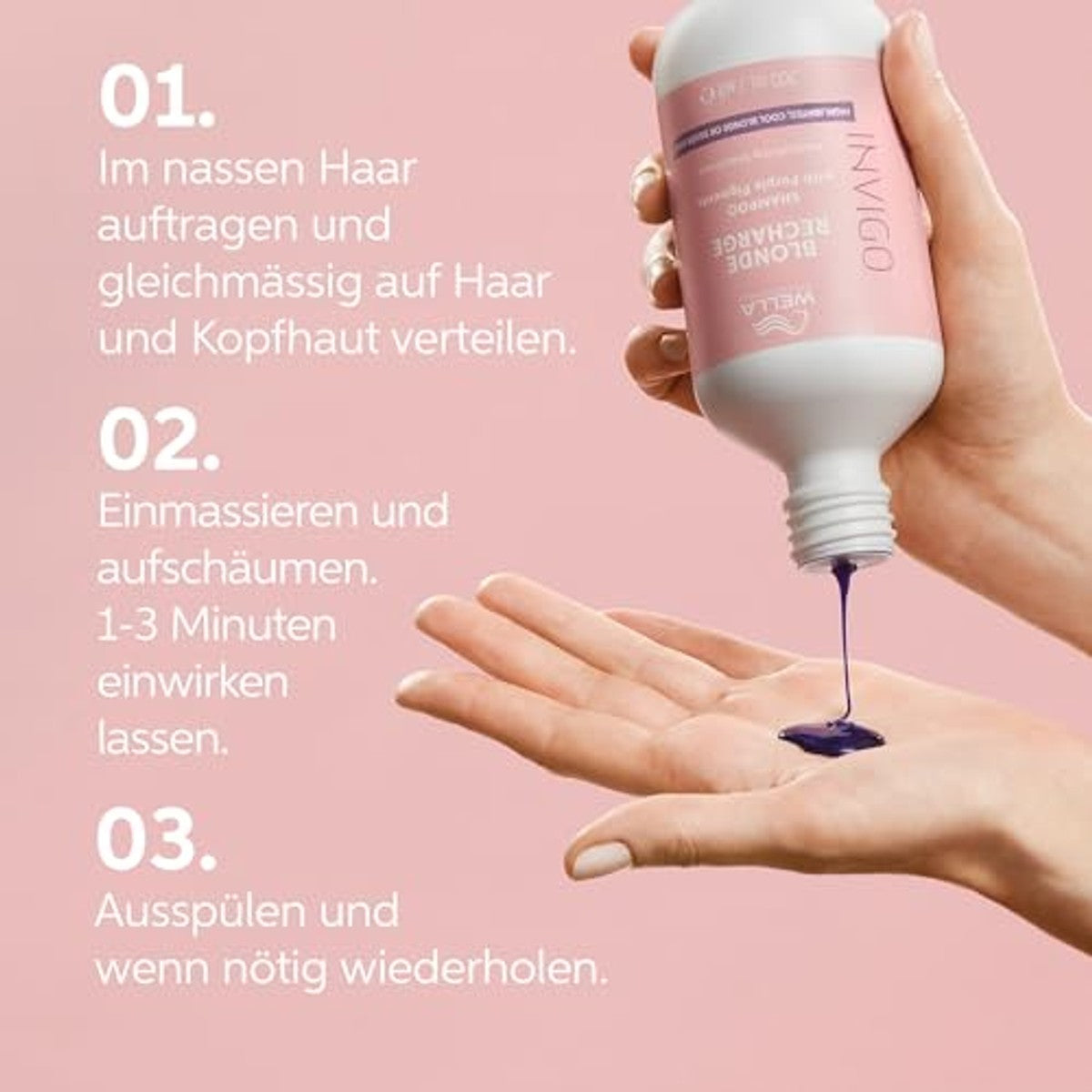 Wella Professionals INVIGO Blonde Recharge Shampoo 3 x 1000 ml - Voordeelverpakking