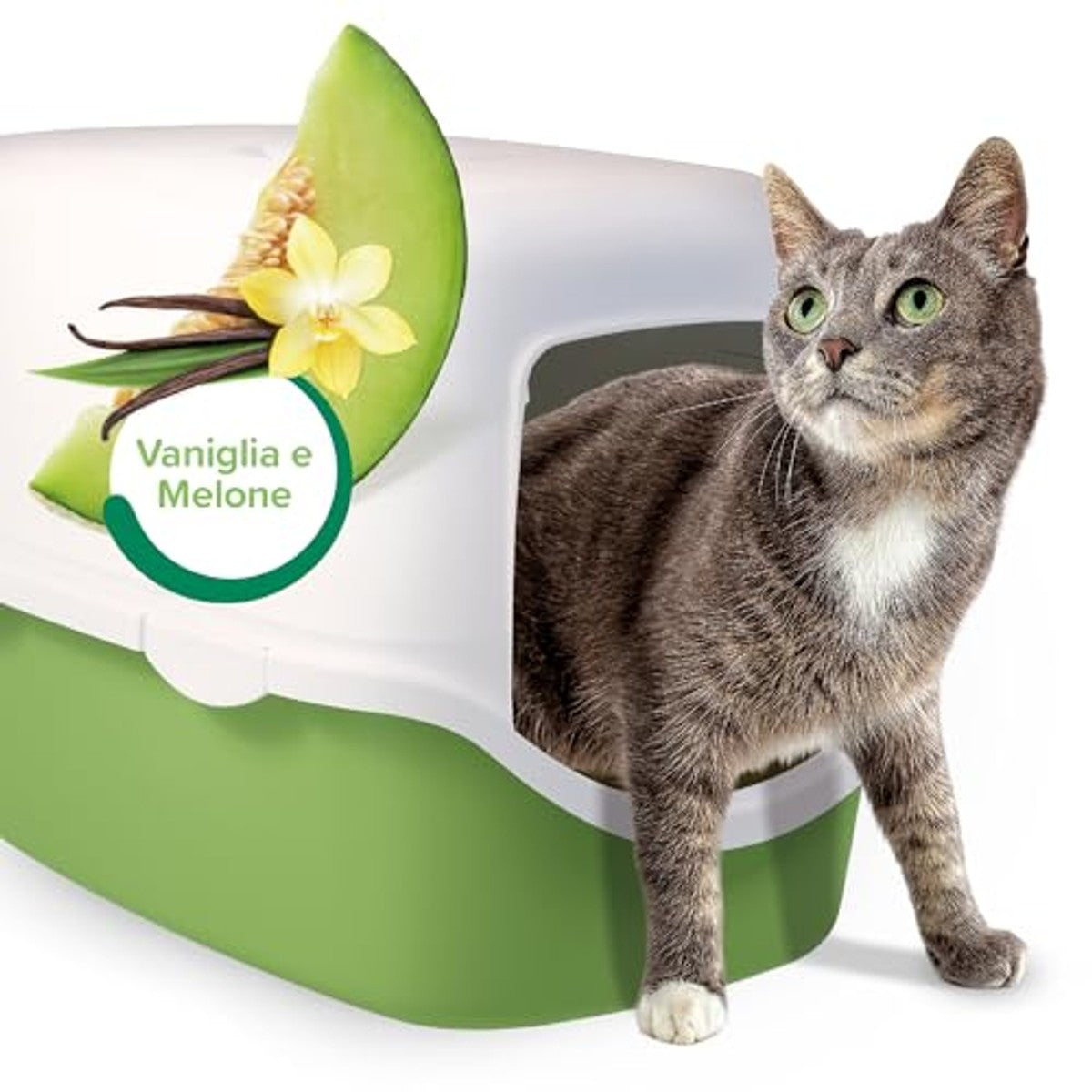 Beaphar Geurabsorber Kattenbakvulling Vanillemeloen 400 g - 3-pack – foto 4