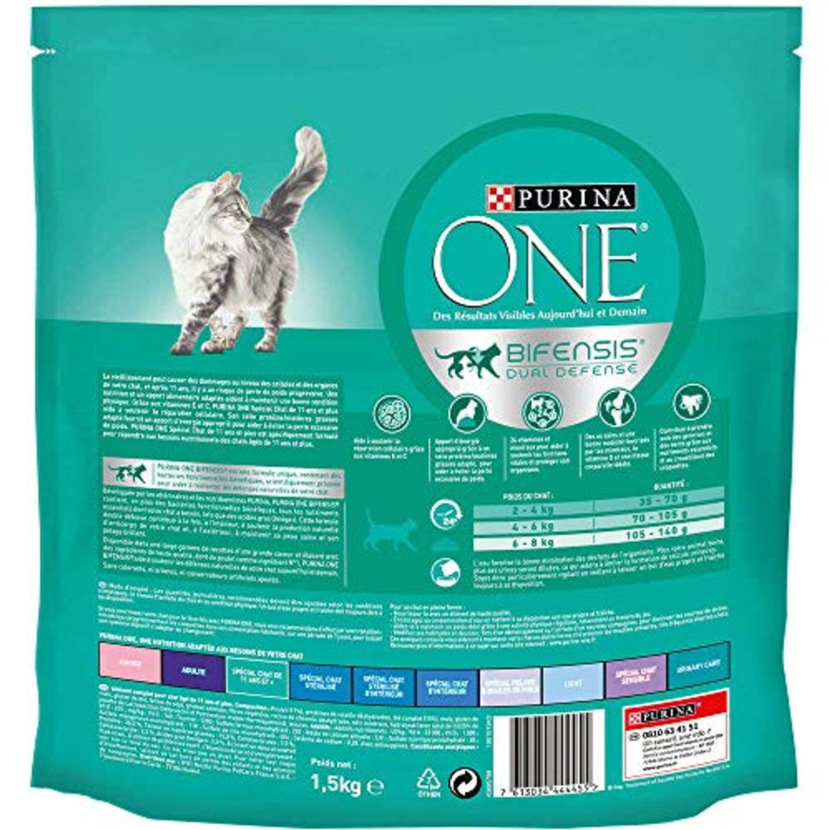Purina One Bifensis droogvoer kat Senior 11+ kip 6 x 1,5 kg - 3-pack