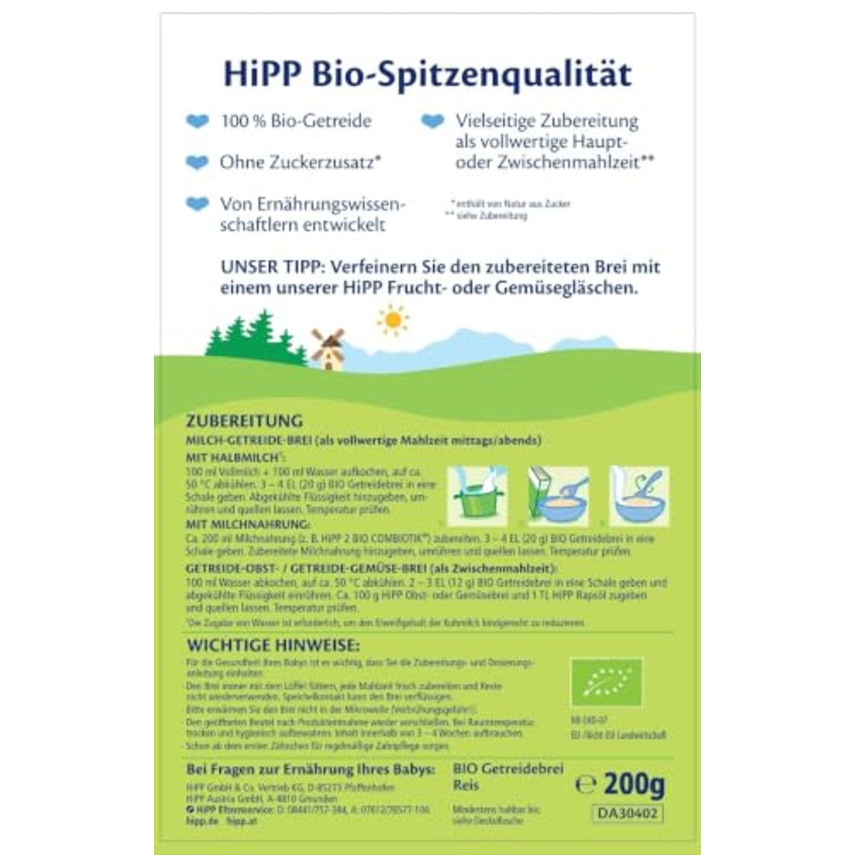 HiPP Biologische graanpap rijst 7 x 200 g – foto 4