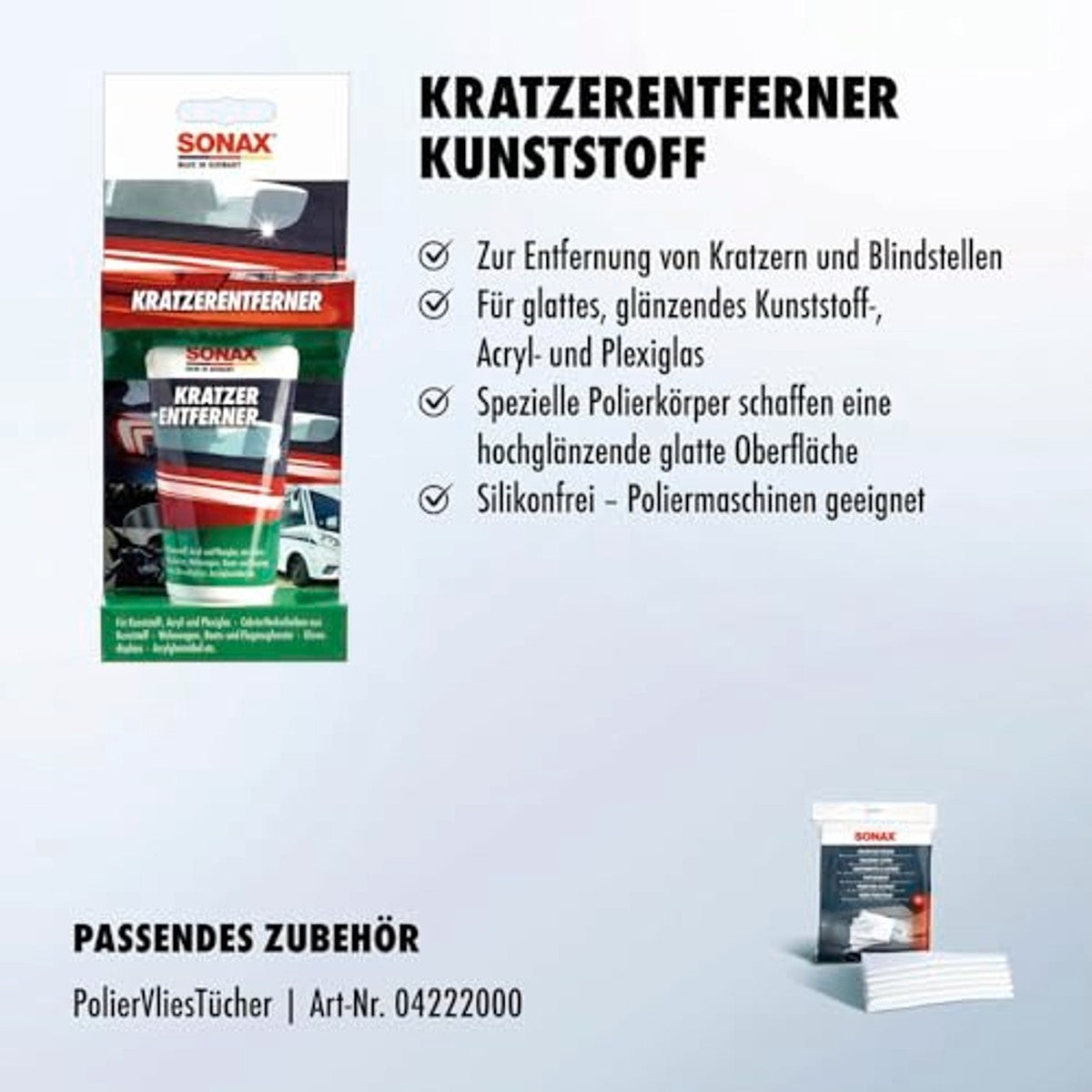 SONAX Krasverwijderaar kunststof NanoPro 6 x 75 ml - Voordeelverpakking