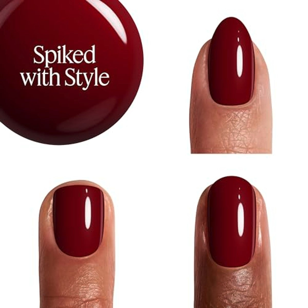 essie Gel by essie Nagellak 360 Spiked with Style donkerrood - 3 stuks