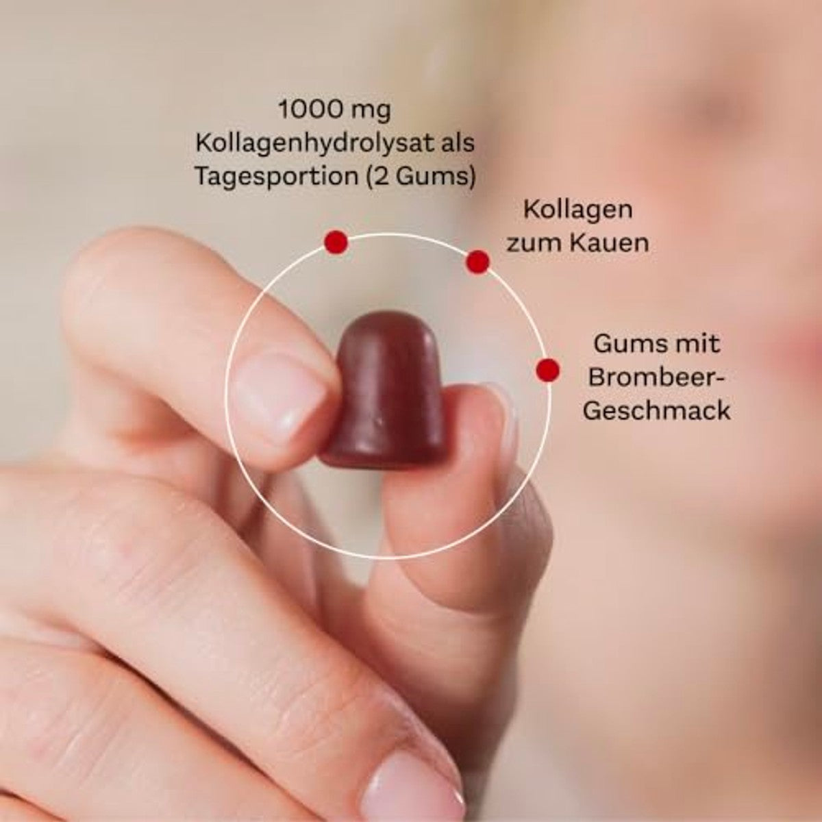 Doppelherz Collageen Gom met Braamsmaak 60 Gummies - 3-pack