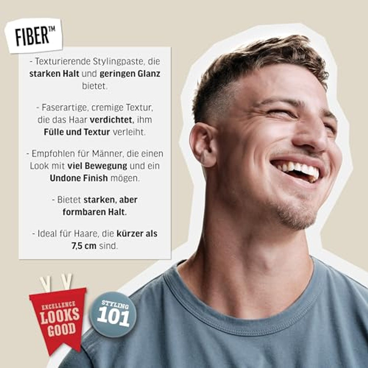 American Crew Fiber Haarwax voor Mannen 50 g