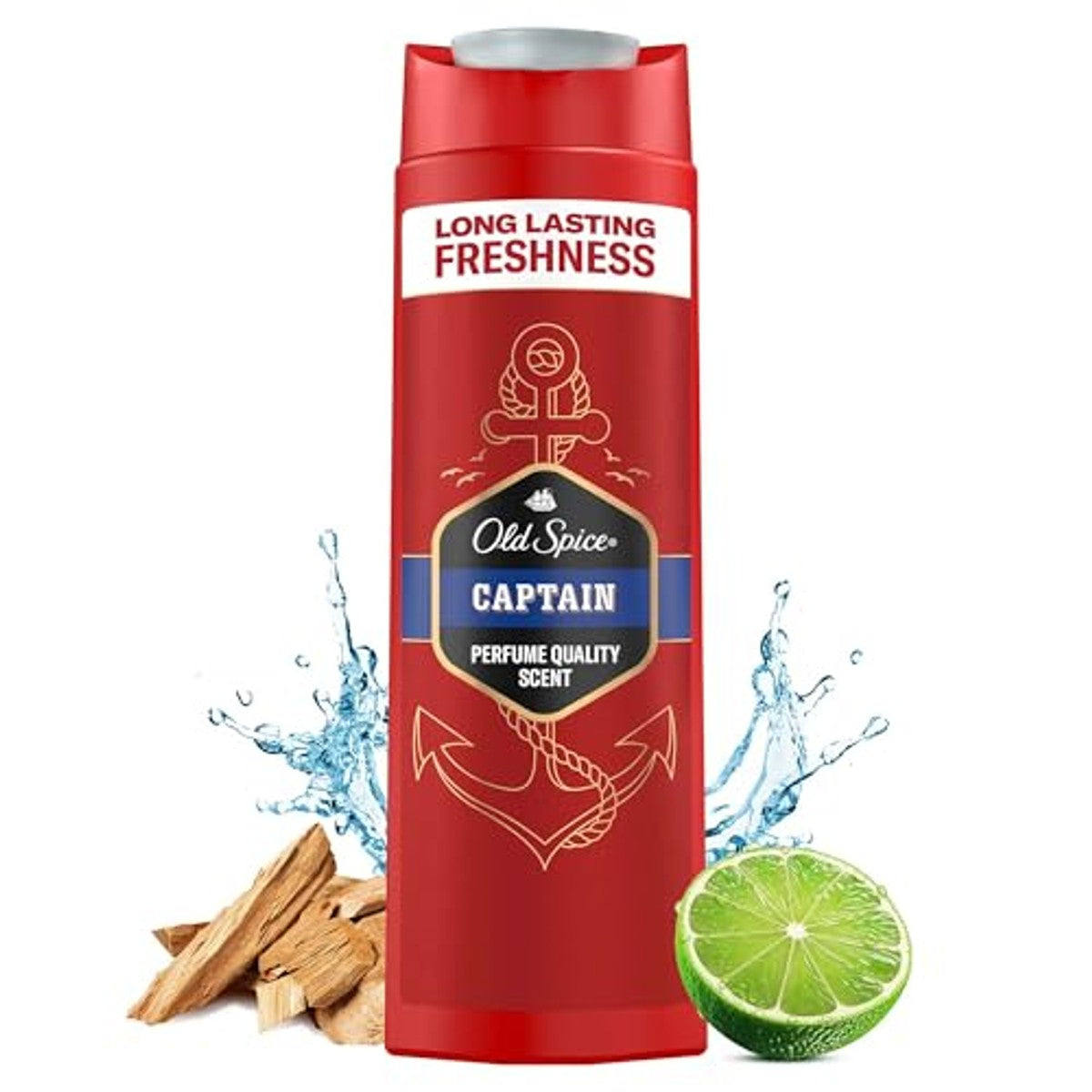 Old Spice Captain 3-in-1 douchegel & shampoo voor mannen 3 x 250 ml - Voordeelverpakking