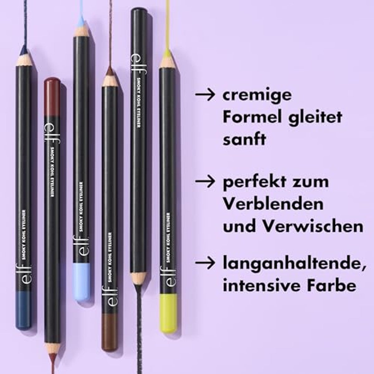 e.l.f. Smoky Kohl Eyeliner Black Velvet - 3 stuks