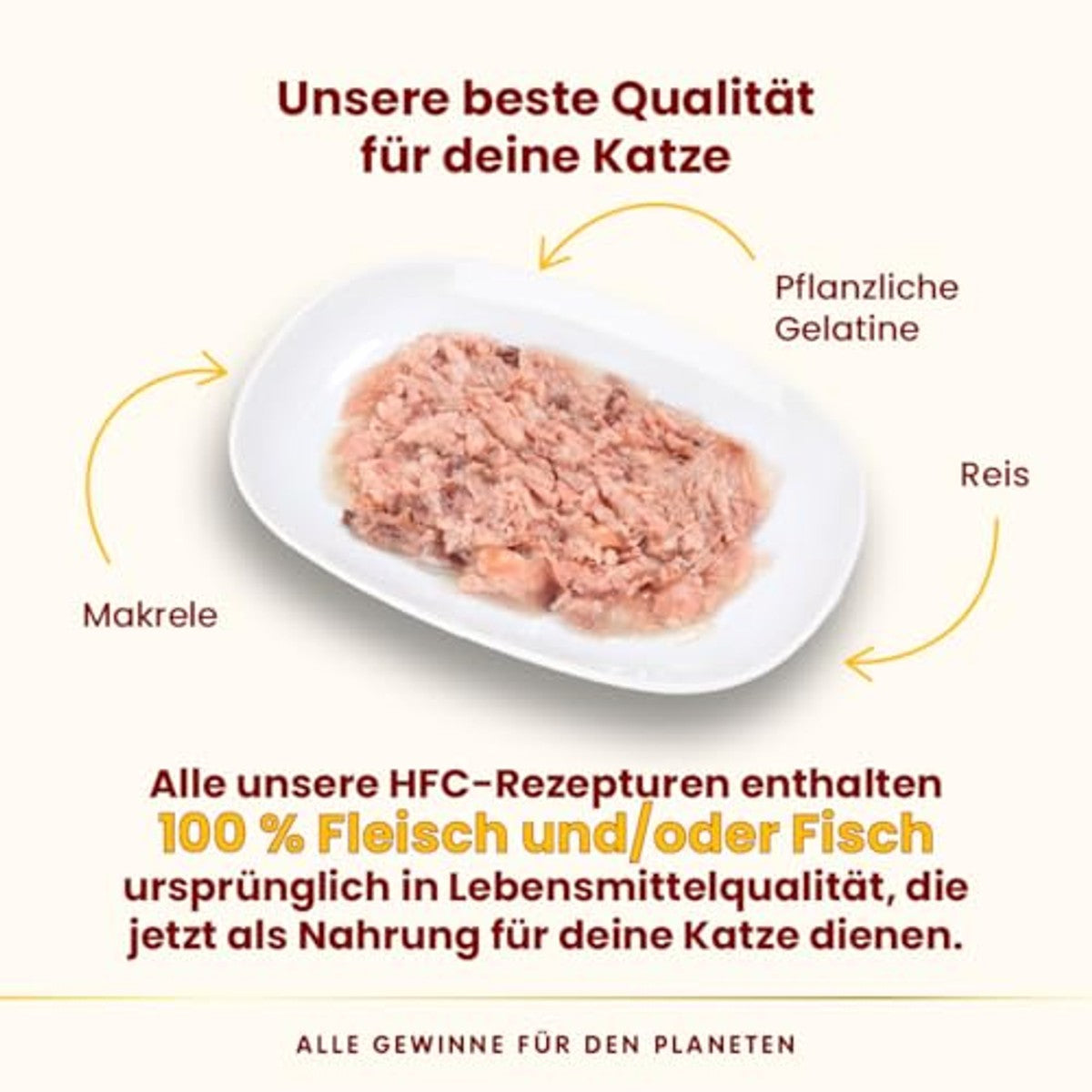 Almo Nature HFC Jelly Natvoer voor volwassenen en katten, makreel, human grade, glutenvrij, monoproteïne, 55 g (24 stuks) – almo nature