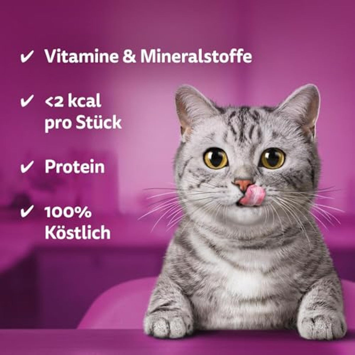 Whiskas Knusperbags kattensnack kip en kaas 6 x 60 g - 6-pack