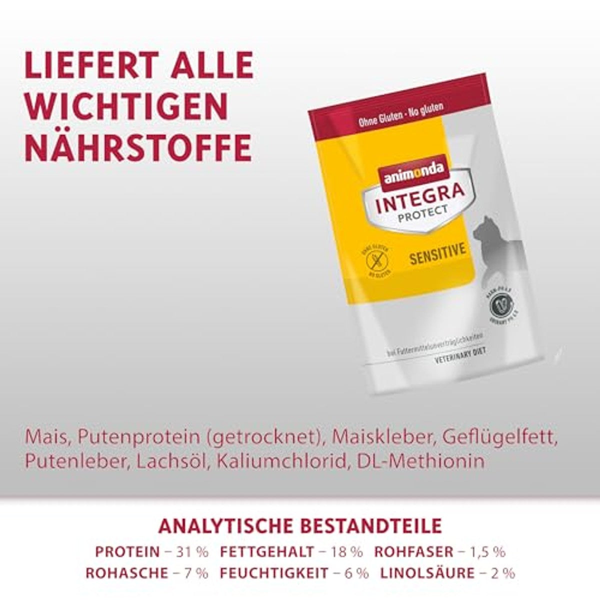 Animonda Integra Protect Sensitive droogvoer kat 1 x 1200 g - 3-pack