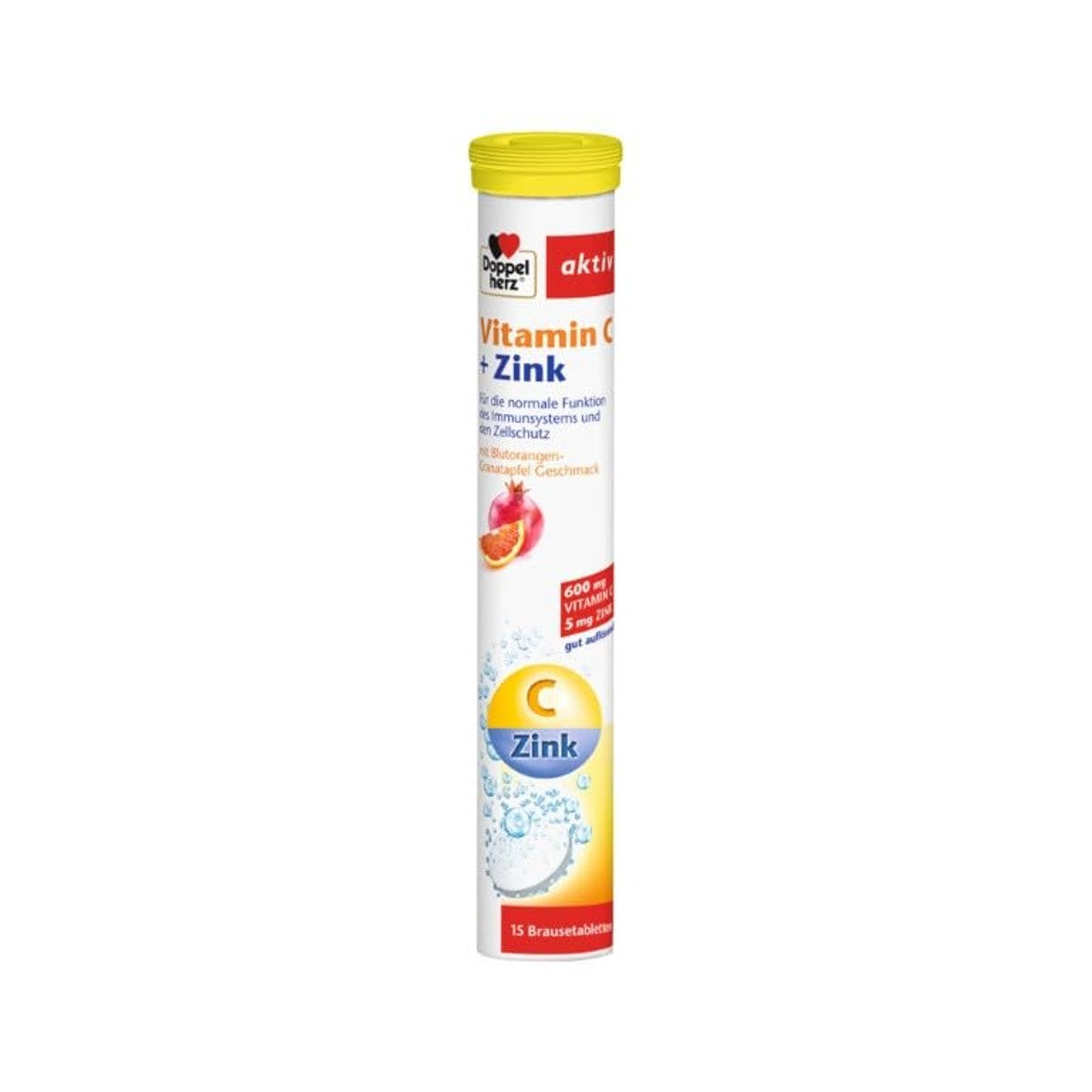 Doppelherz Vitamine C + zink - met bloedsinaasappel-granaatappelsmaak – Doppelherz