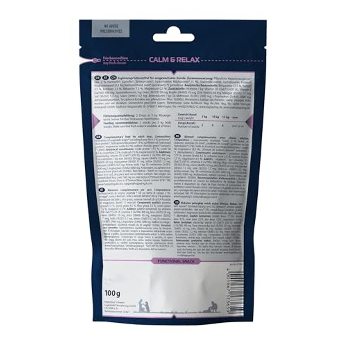 Happy Dog Care Snack Calm & Relax hondensnack 100g - 6-pack