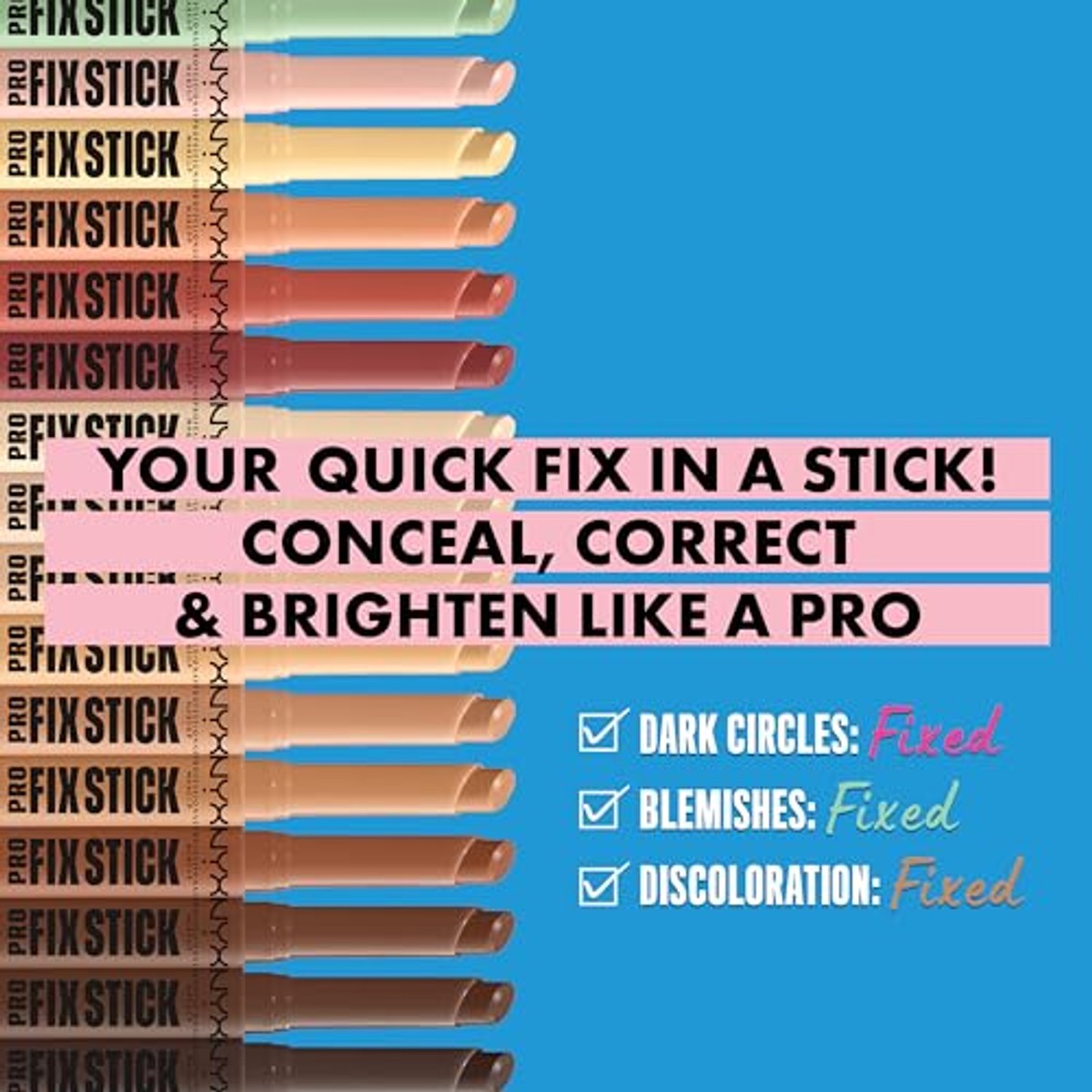 NYX PROFESSIONAL MAKEUP Pro Fix Stick Dark Peach - 3 stuks