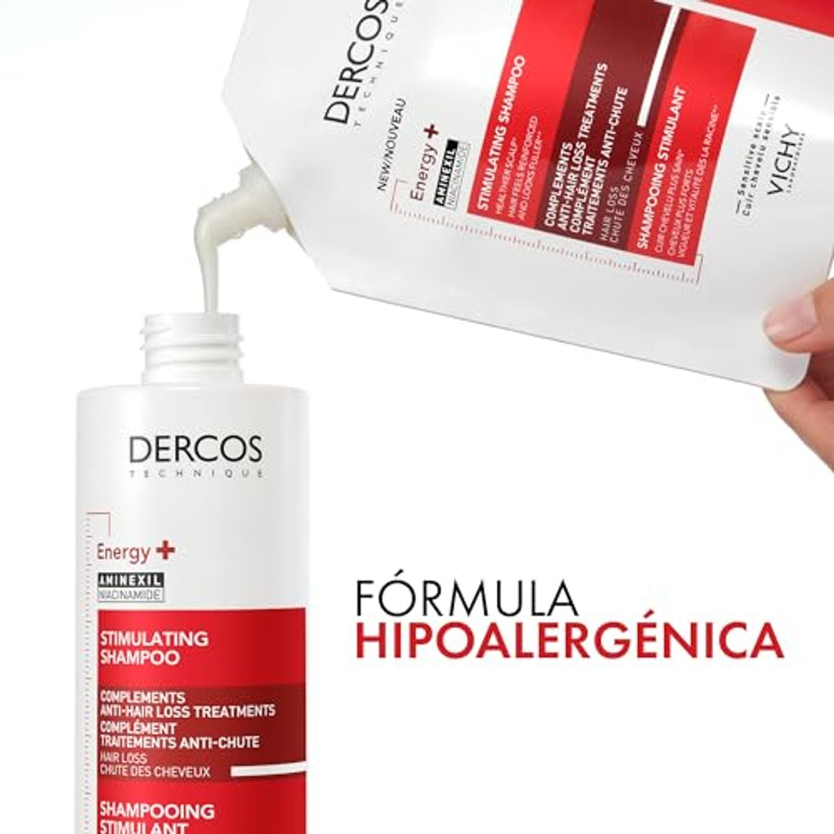 Vichy Dercos Vital+ Anti-Haaruitval Shampoo, Navulverpakking, 400 ml - 6-pack