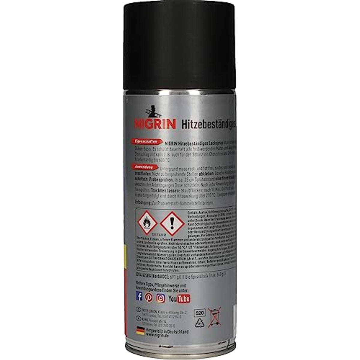 Nigrin 74117 Hittebestendige lakspray 6 x 400 ml - Voordeelverpakking
