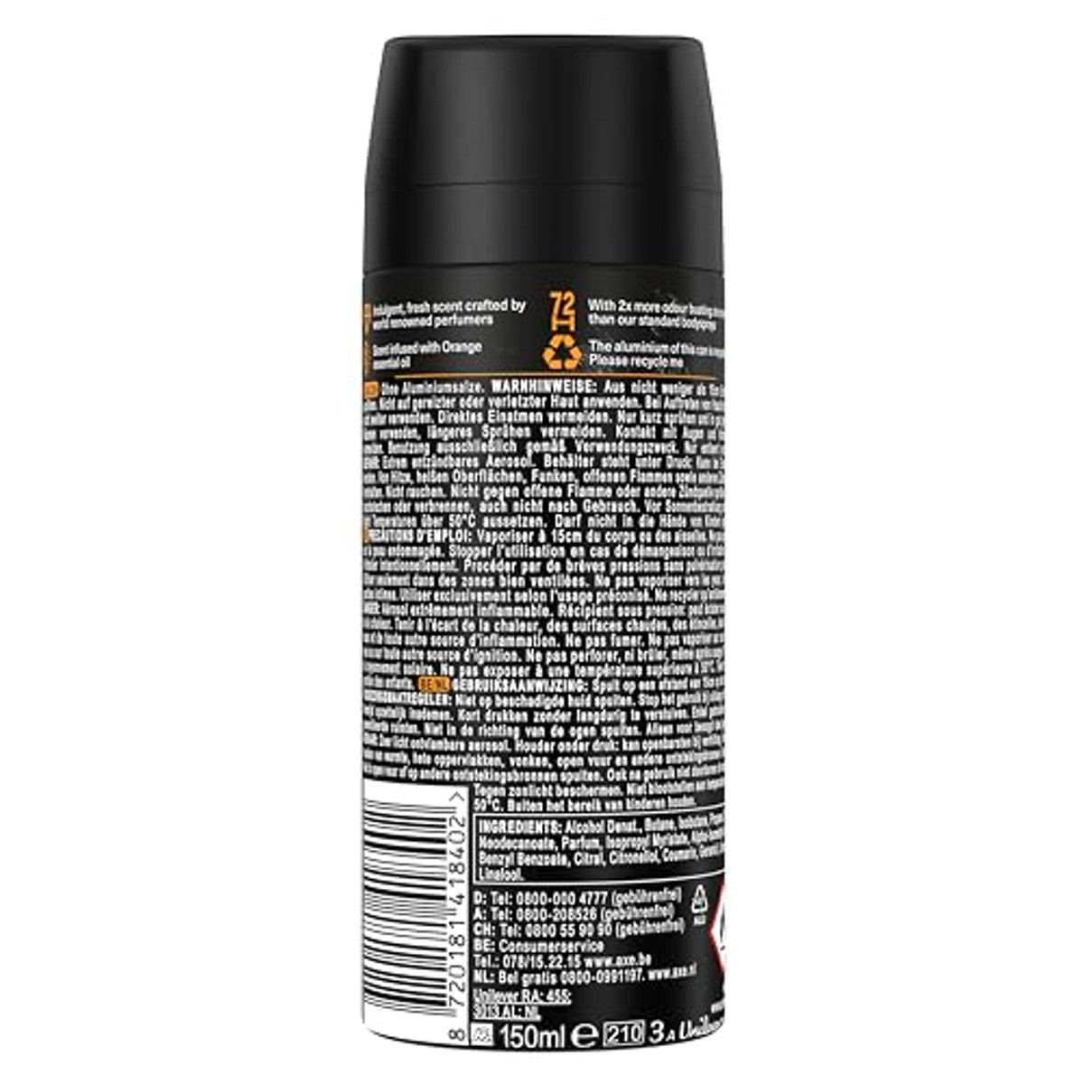 Axe Black Vanilla Premium Bodyspray 150 ml (verpakking van 2) – Axe