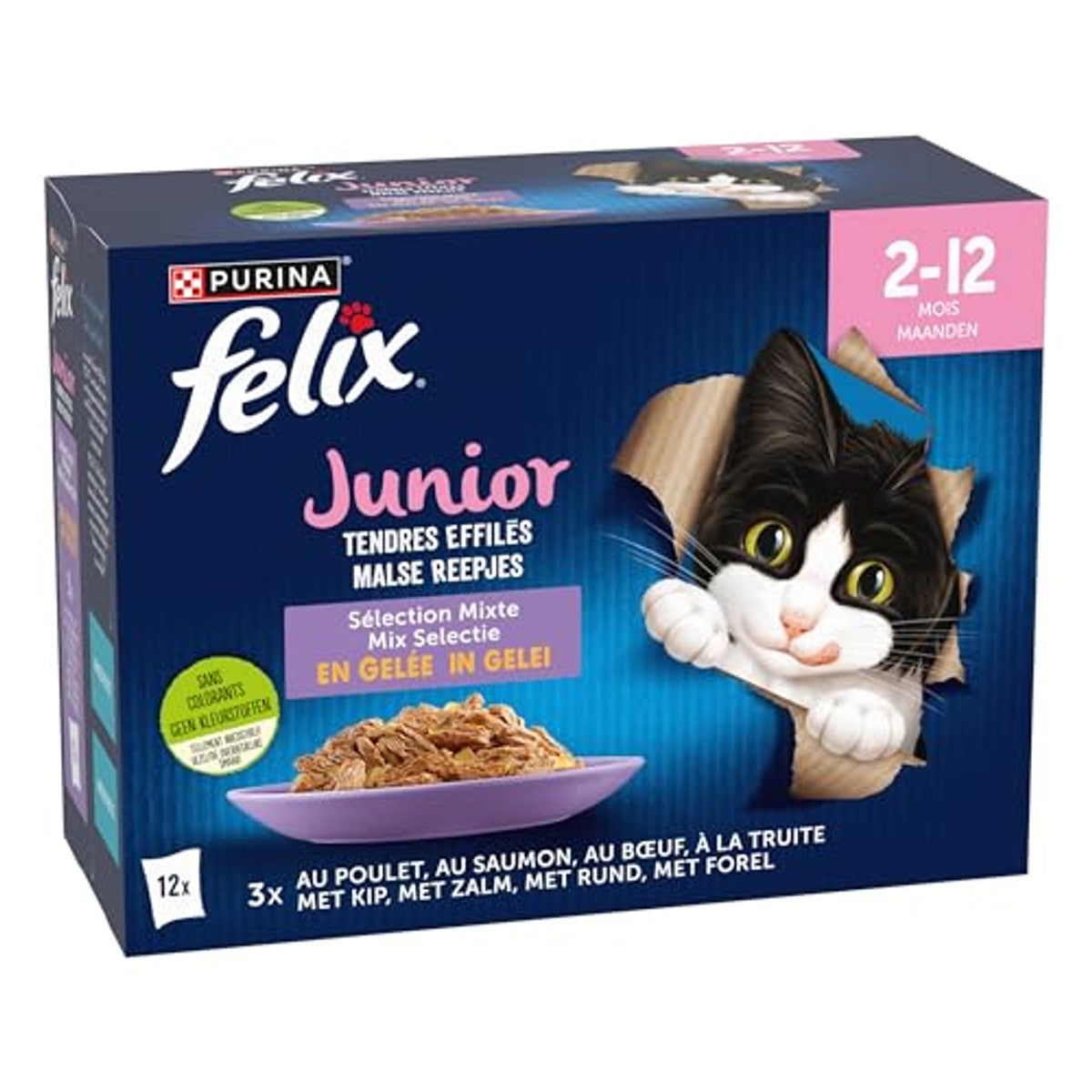 Purina Felix Junior kattenvoer in gelei gemengde selectie 12 x 85 g – foto 4