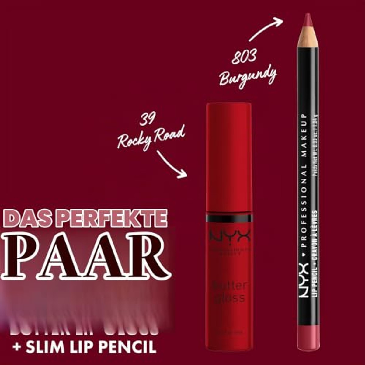 NYX PROFESSIONAL MAKEUP Boter Gloss Rocky Road (wijn) 6 stuks