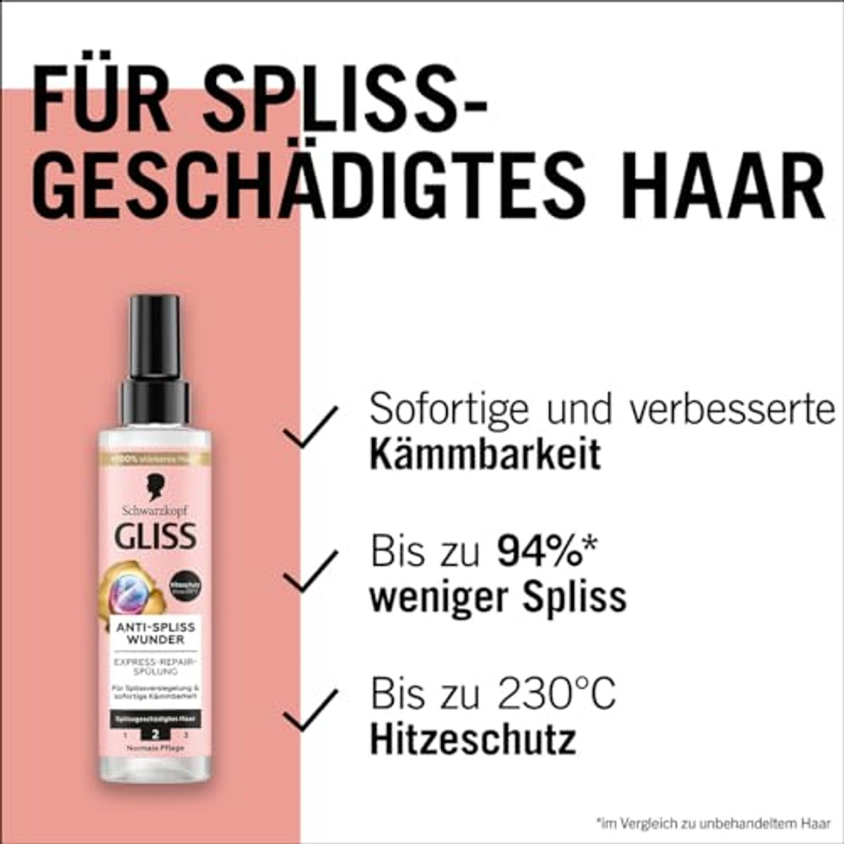 Gliss Kur Shampoo Anti-Splijten Wunder 3 x 250 ml