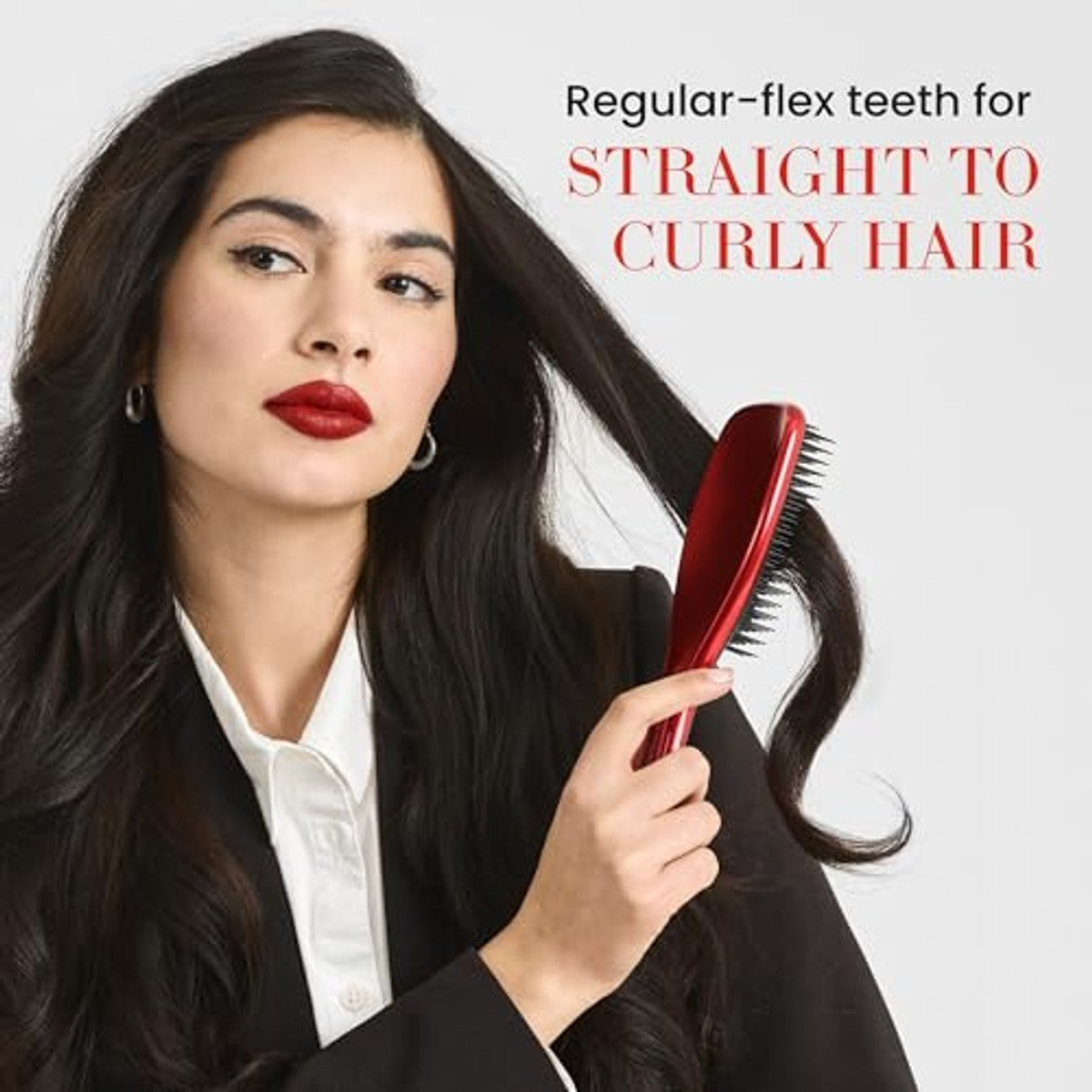 Tangle Teezer x The Devil Wears Prada Ultimate Detangler haarborstel, nat en droog haar, ontwarringsborstel voor alle haartypes, tweetraps borstelharen verminderen haarbreuk en knopen, rode chromen – Tangle Teezer