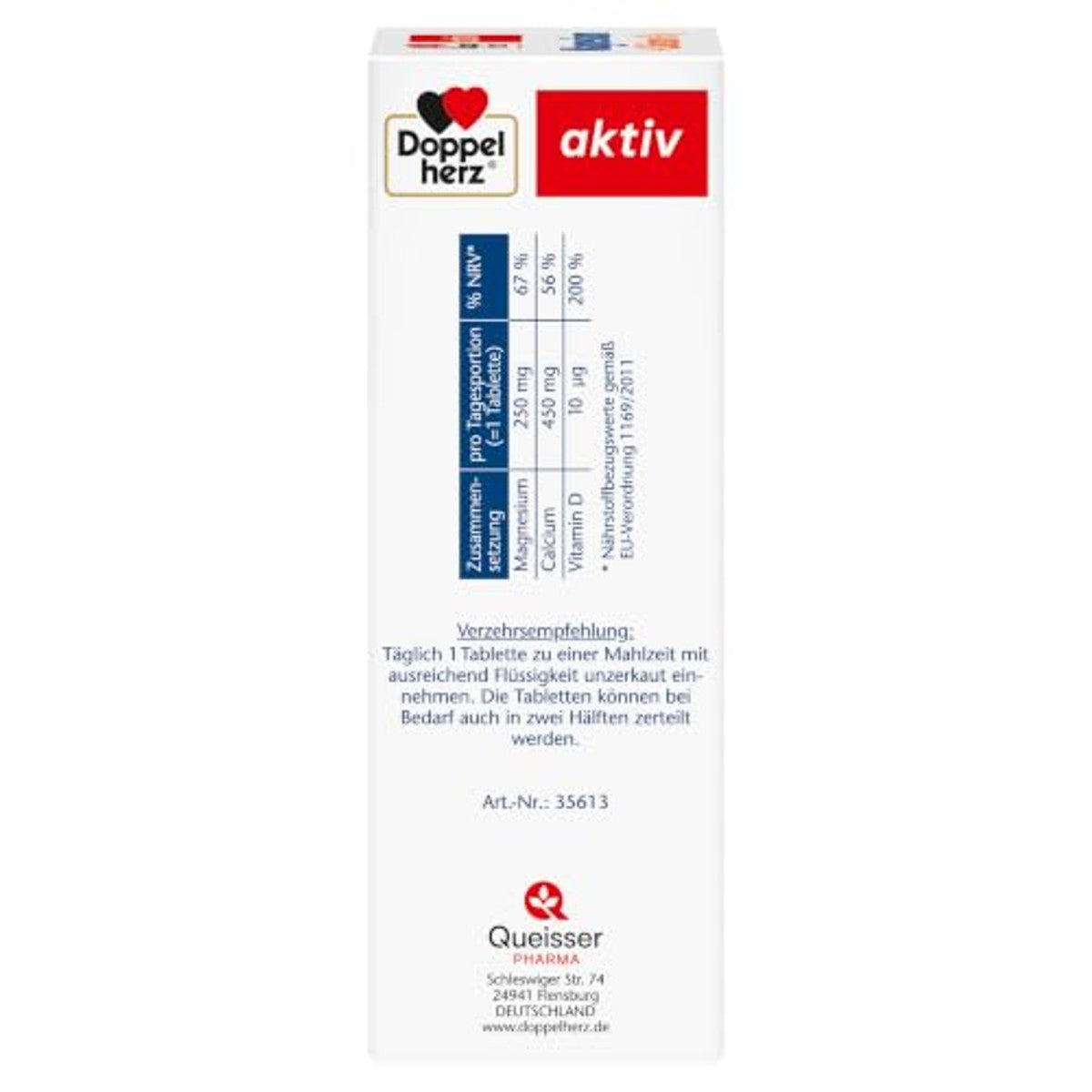 Doppelherz Magnesium + Calcium + D3 120 Tabletten - 6-pack