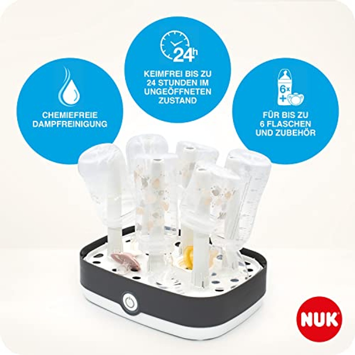 NUK Vario Express Stoom-sterilisator wit - 3-pack – foto 4