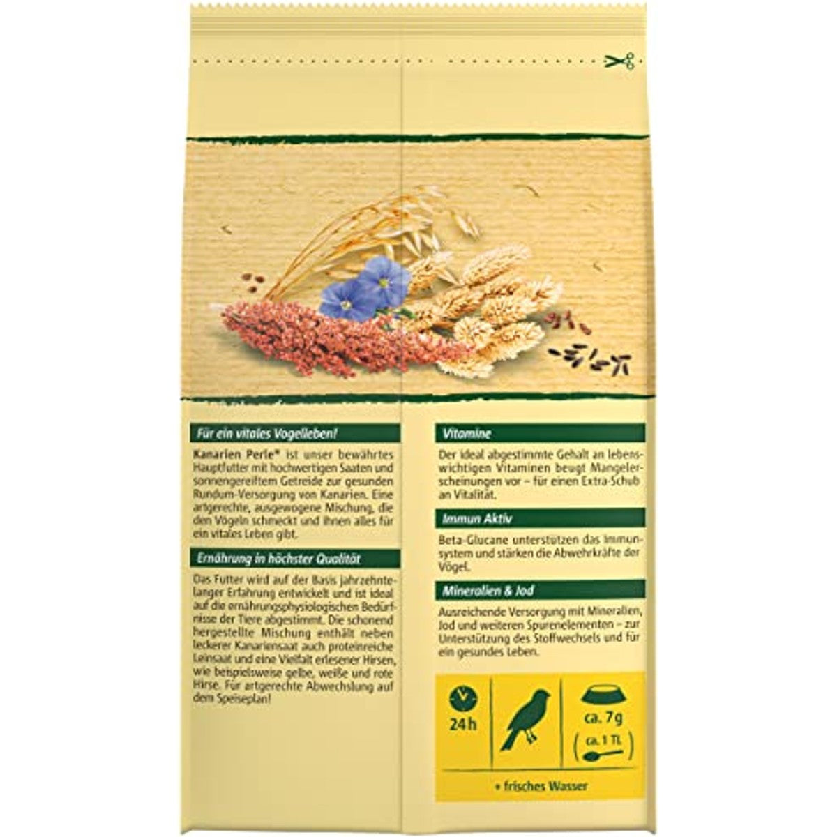 Vitakraft Kanaries Parel Voer voor Kanaries met Granen en Lijnzaad 3 x 1 kg - 6-pack