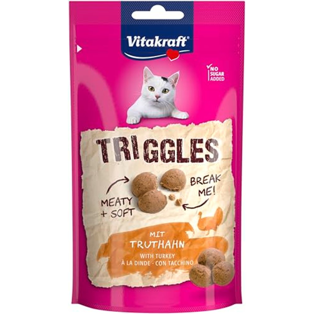 Vitakraft Triggles kattensnack kalkoen 9 x 40 g - 6-pack