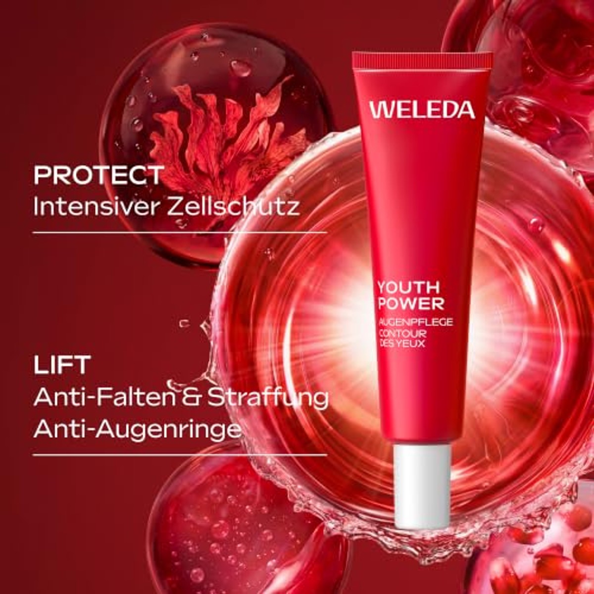 Weleda Youth Power Oogverzorging Protect & Lift Granaatappel & Astaxanthine - 6-pack