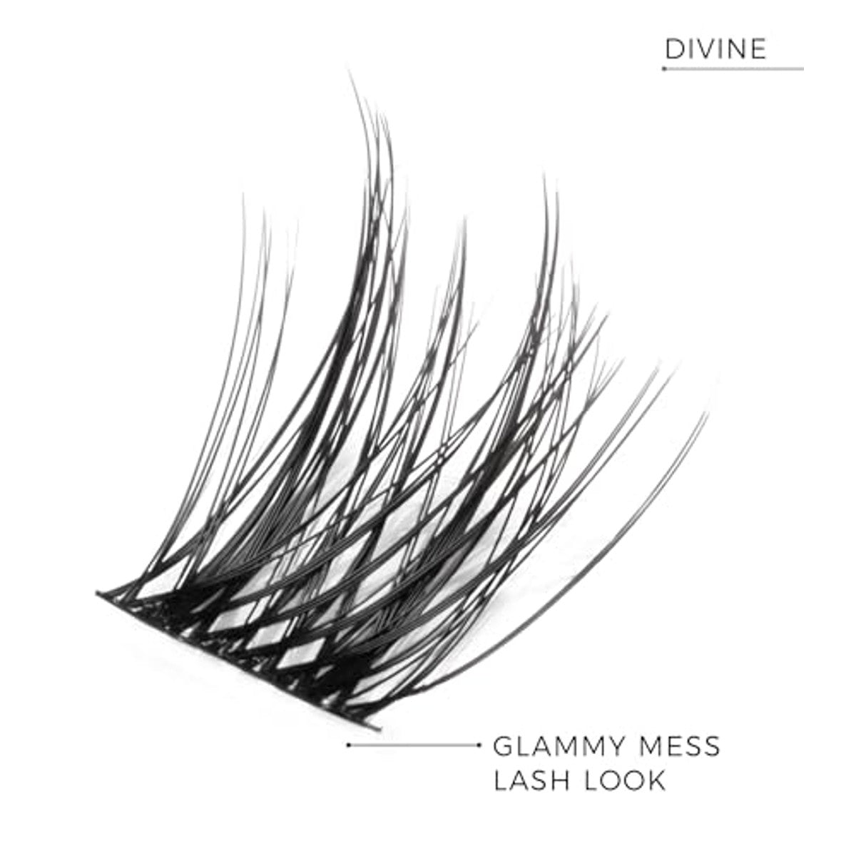 Nanolash Clusterwimpers voor doe-het-zelf wimperverlenging thuis, 36 stuks, wimperverlenging, doe-het-zelf, doe-het-zelf valse wimpers (zwart, Divine) – Nanolash