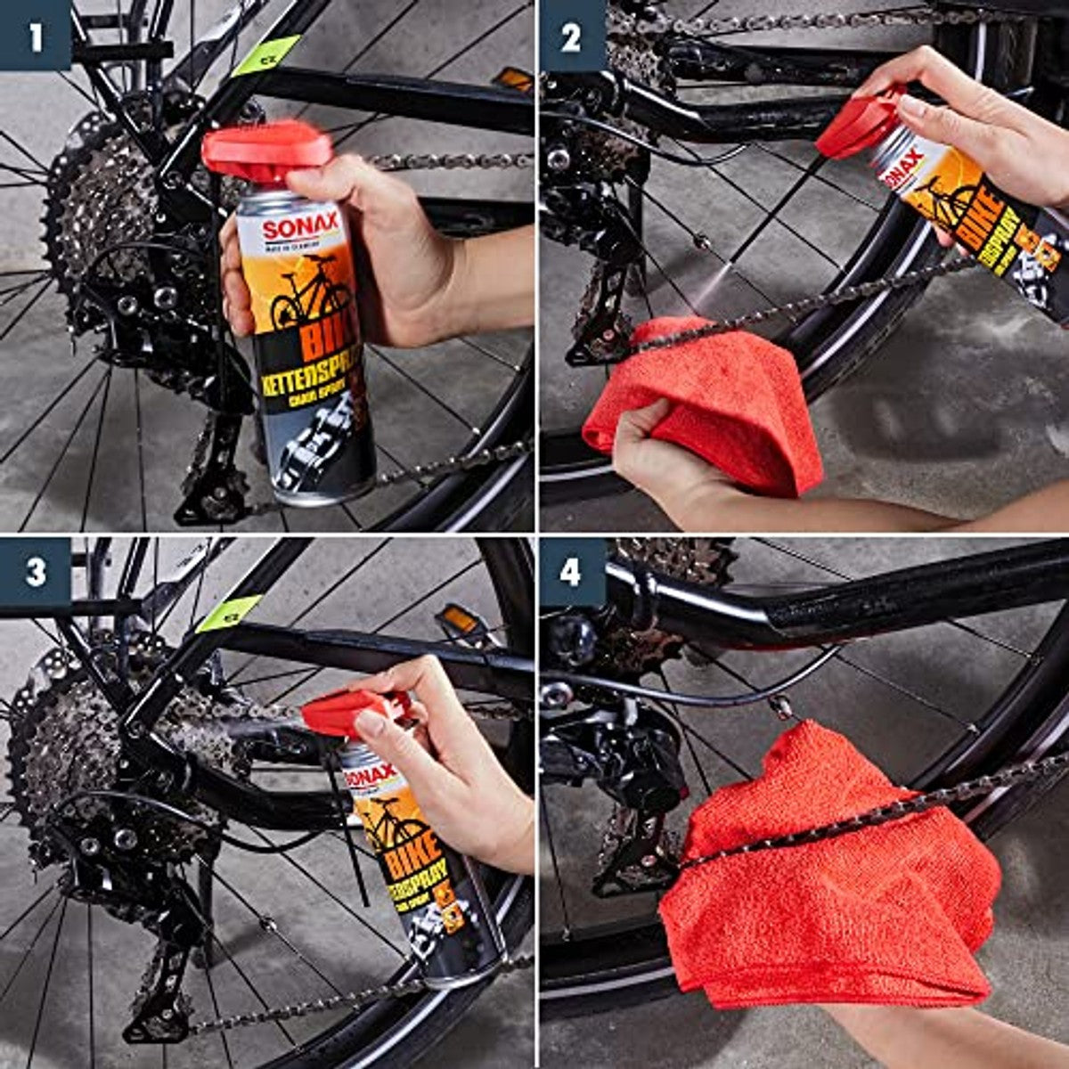 SONAX Bike Kettingspray met EasySpray 6 x 300 ml - Voordeelverpakking