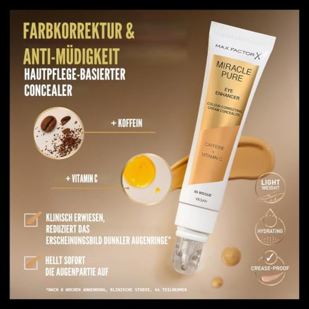 Max Factor Masterpiece EYE ENHANCER Honey 4, lichtgevend en kleurcorrigerende anti-vermoeidheidsconcealer – Max Factor
