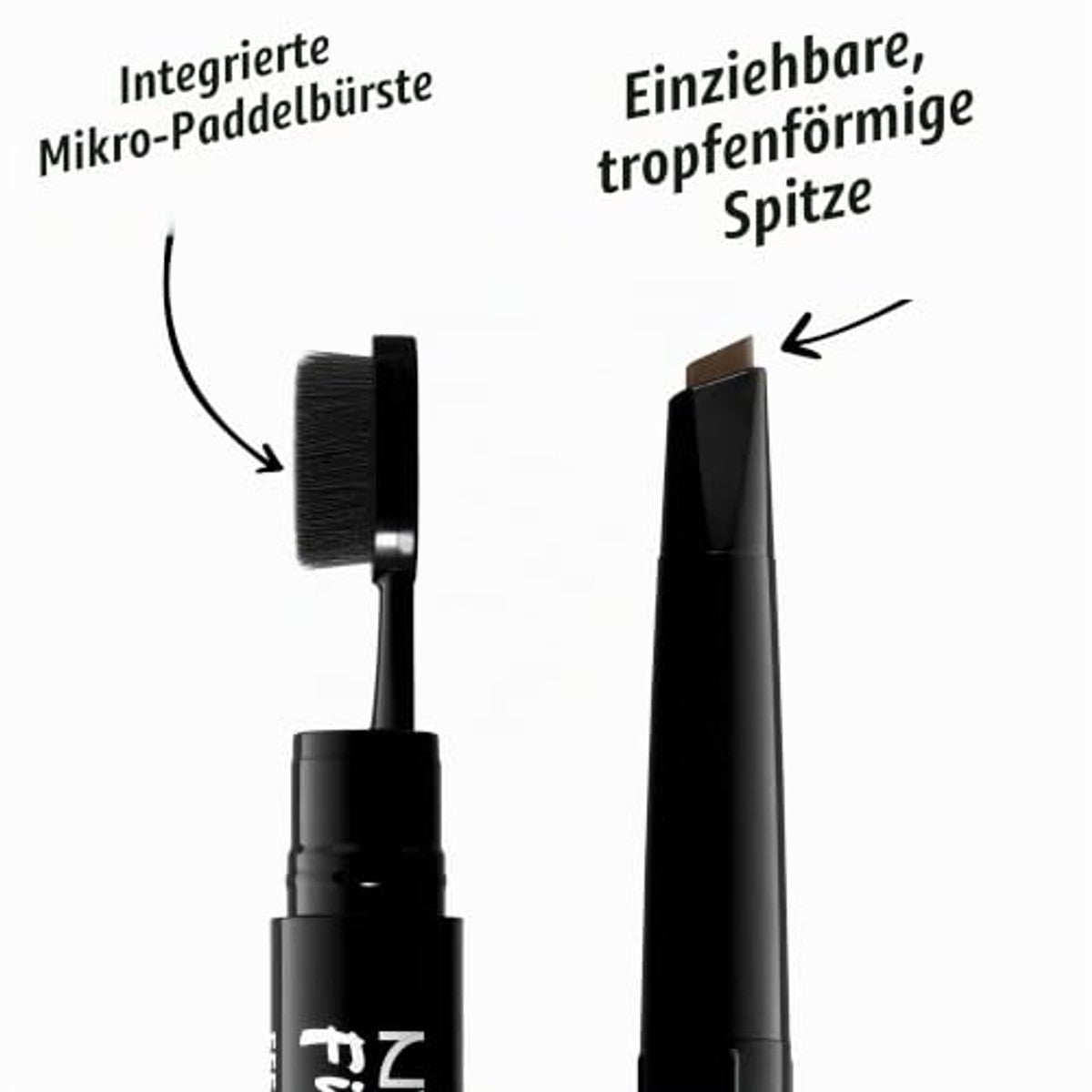 NYX Professional Makeup Wenkbrauwstift met wasformule, nauwkeurige punt en mengborstel, Fill & Fluff Eyebrow Pomade Pencil, Ash Brown (bruin) – NYX PROFESSIONAL MAKEUP