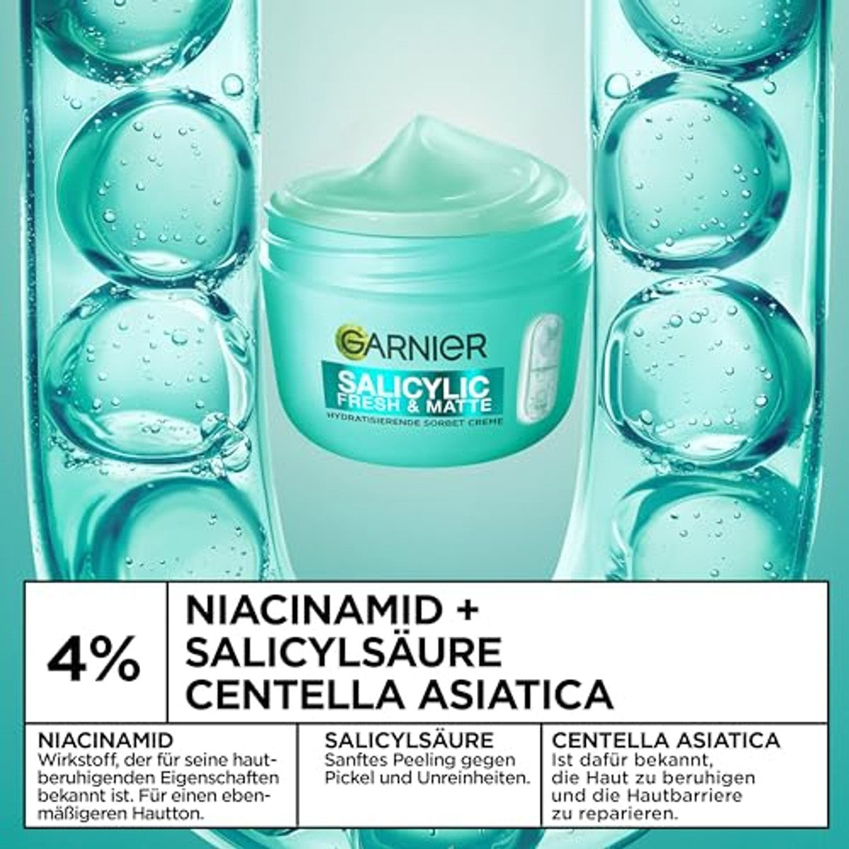 Garnier Salicylic Fresh & Matte Sorbet Crème 6 x 85 ml - Voordeelverpakking