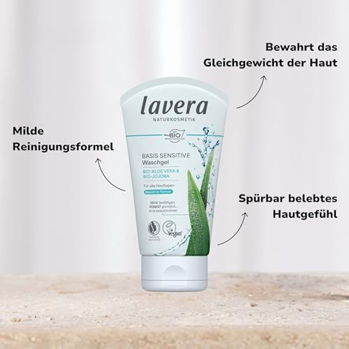 lavera Basis Sensitiv Wasgel Bio Aloë Vera & Jojoba 125ml – lavera