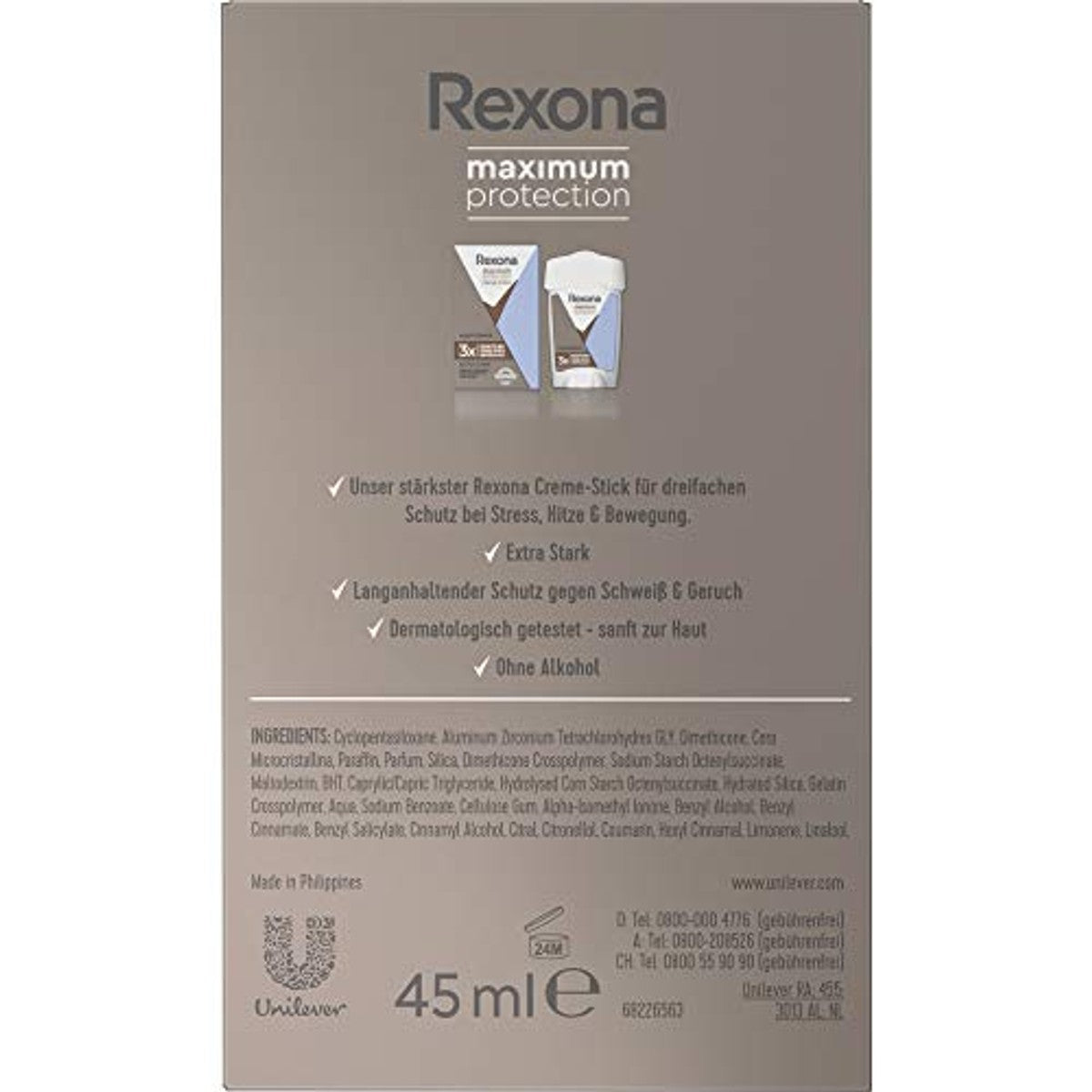 Rexona Maximum Protection Clean Scent - Pack de 6 6 x 45 ml - Voordeelverpakking