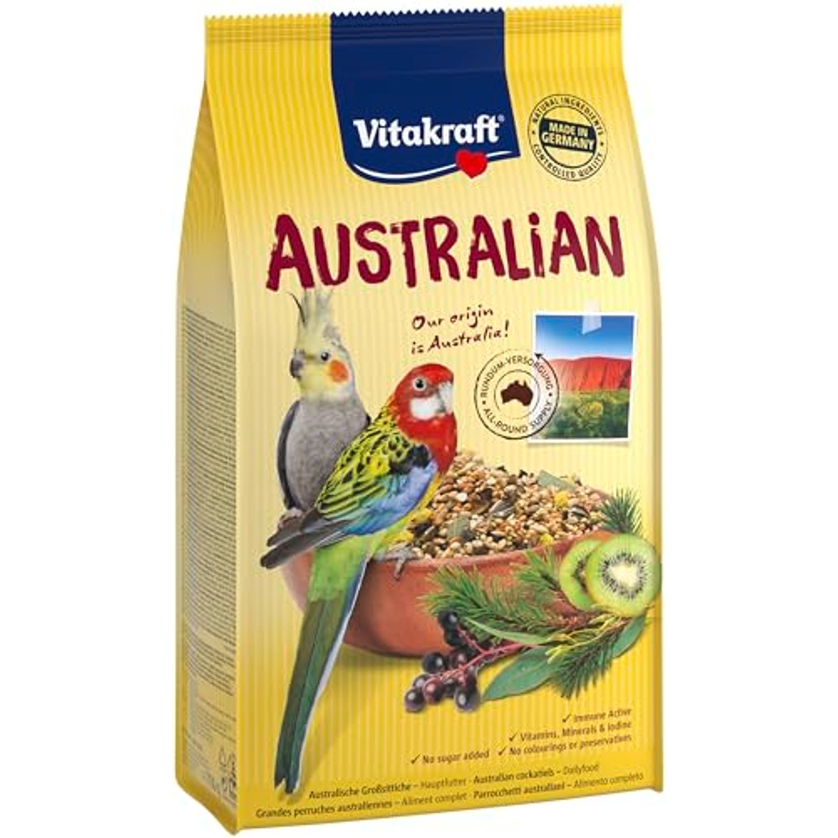 Vitakraft Afrikaanse kleine papegaaien vogelvoer 5 x 750 g - 3-pack
