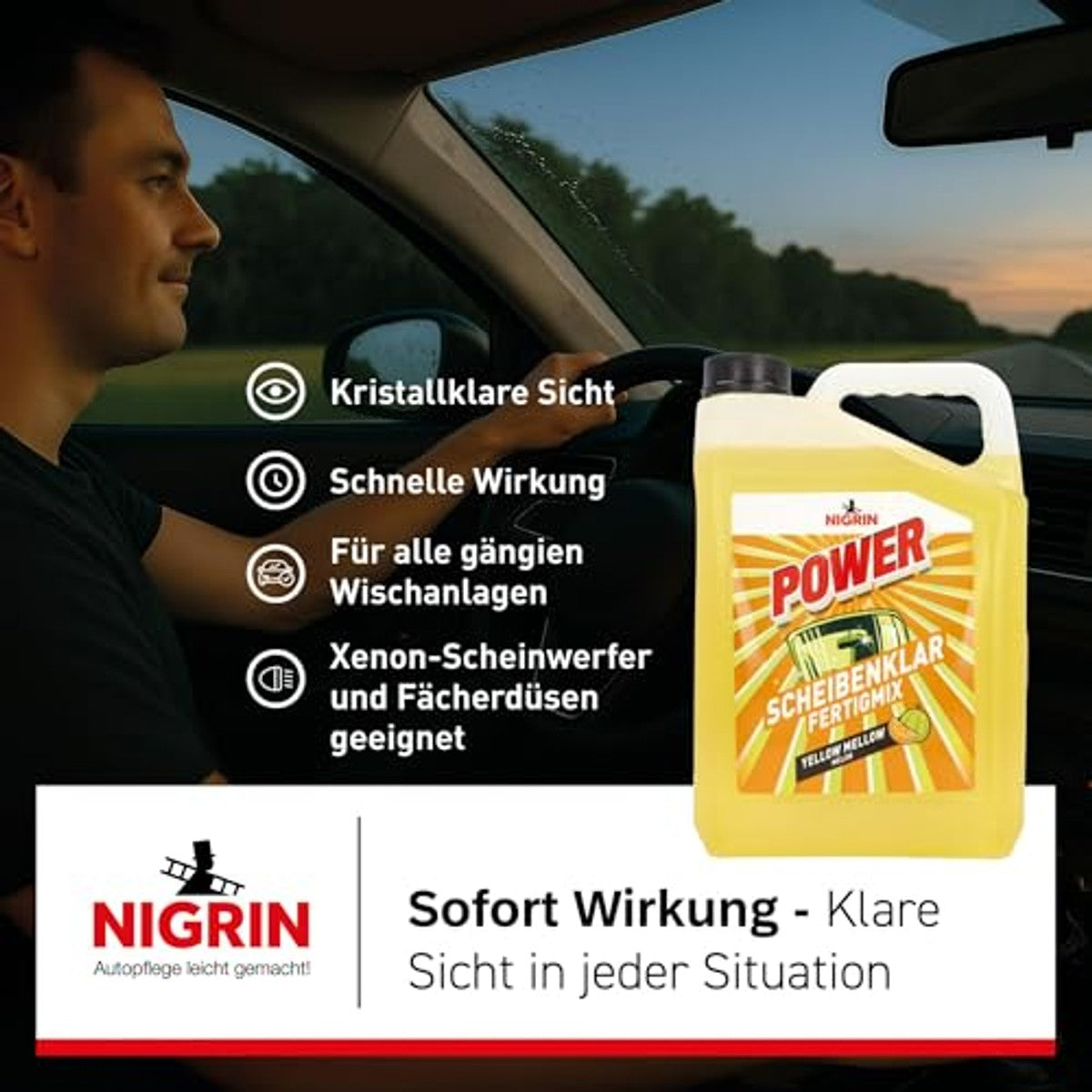 NIGRIN POWER Glasheldere kant-en-klare mix meloen 6 x 5 liter - Voordeelverpakking