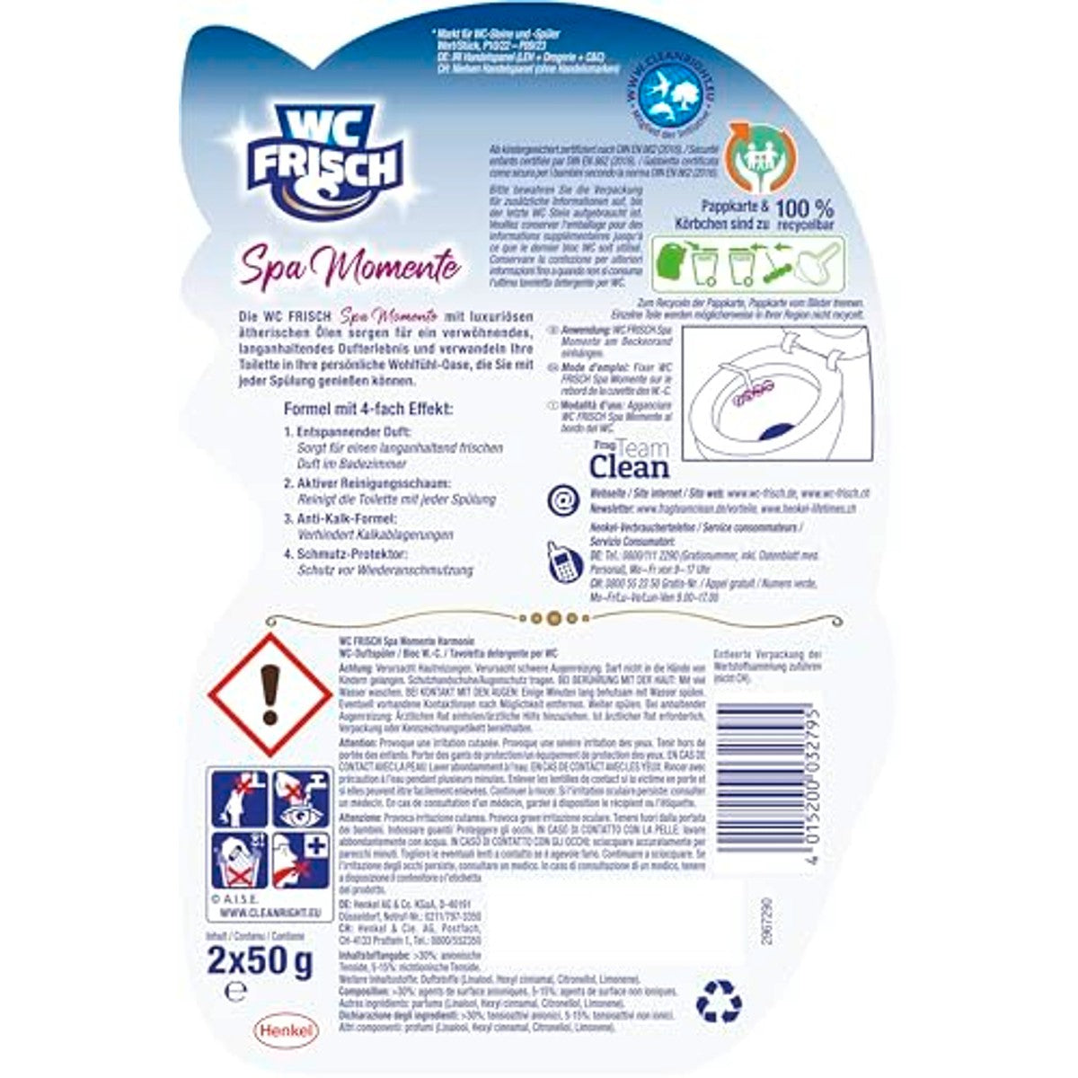 WC-Frisch Spa Moments Harmonie Toiletsteen 2 x 50 g – WC-Frisch
