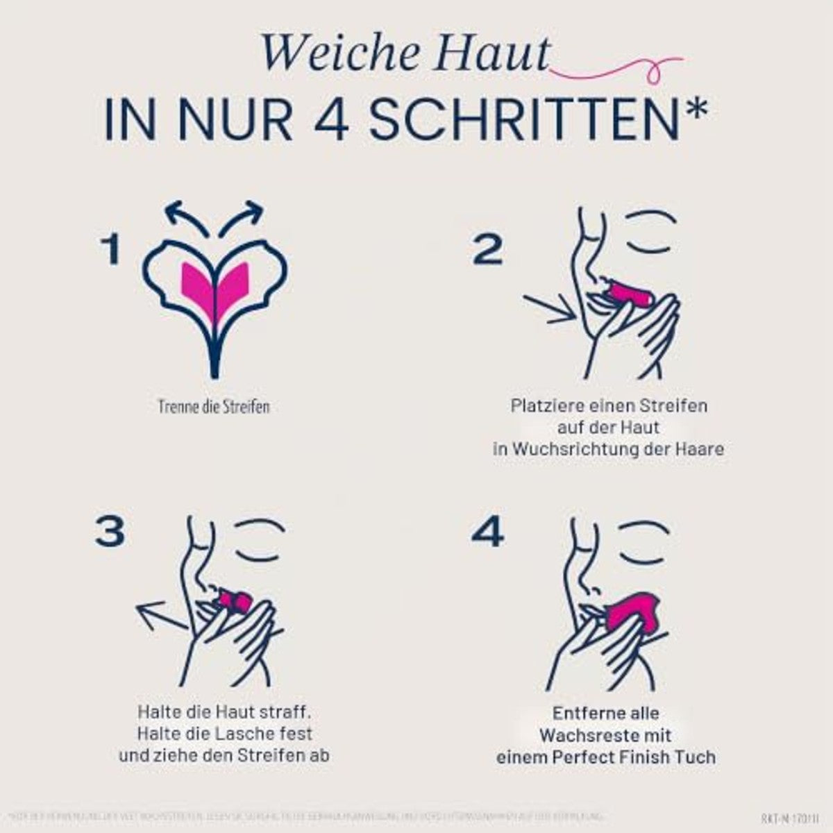 Veet Pure gezichtswaxstrips gevoelige huid 20 u - 3-pack
