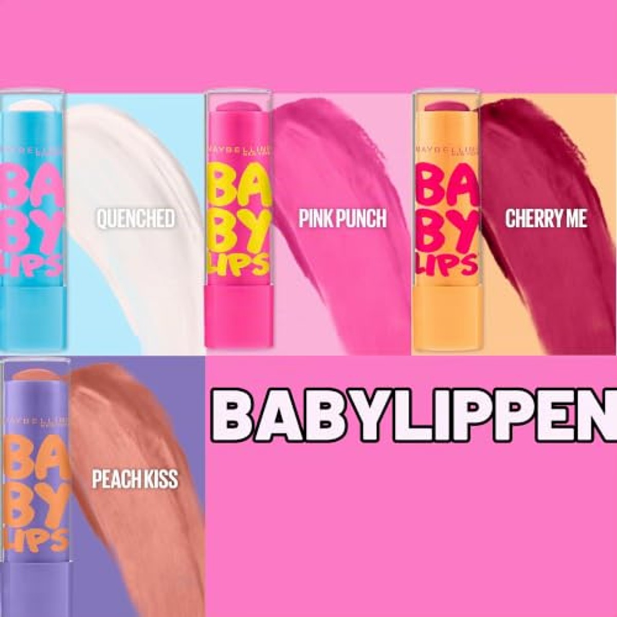 MAYBELLINE Baby Lips Peach Kiss lippenbalsem 4,8 g - 6 stuks