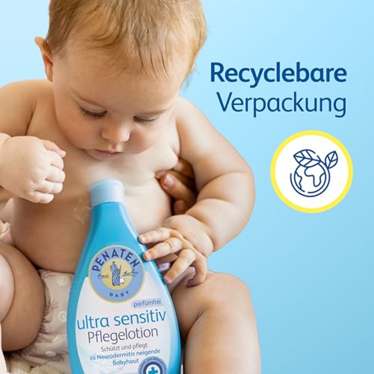 Penaten Ultra Sensitive verzorgende lotion parfumvrij 3 x 400 ml - Voordeelverpakking
