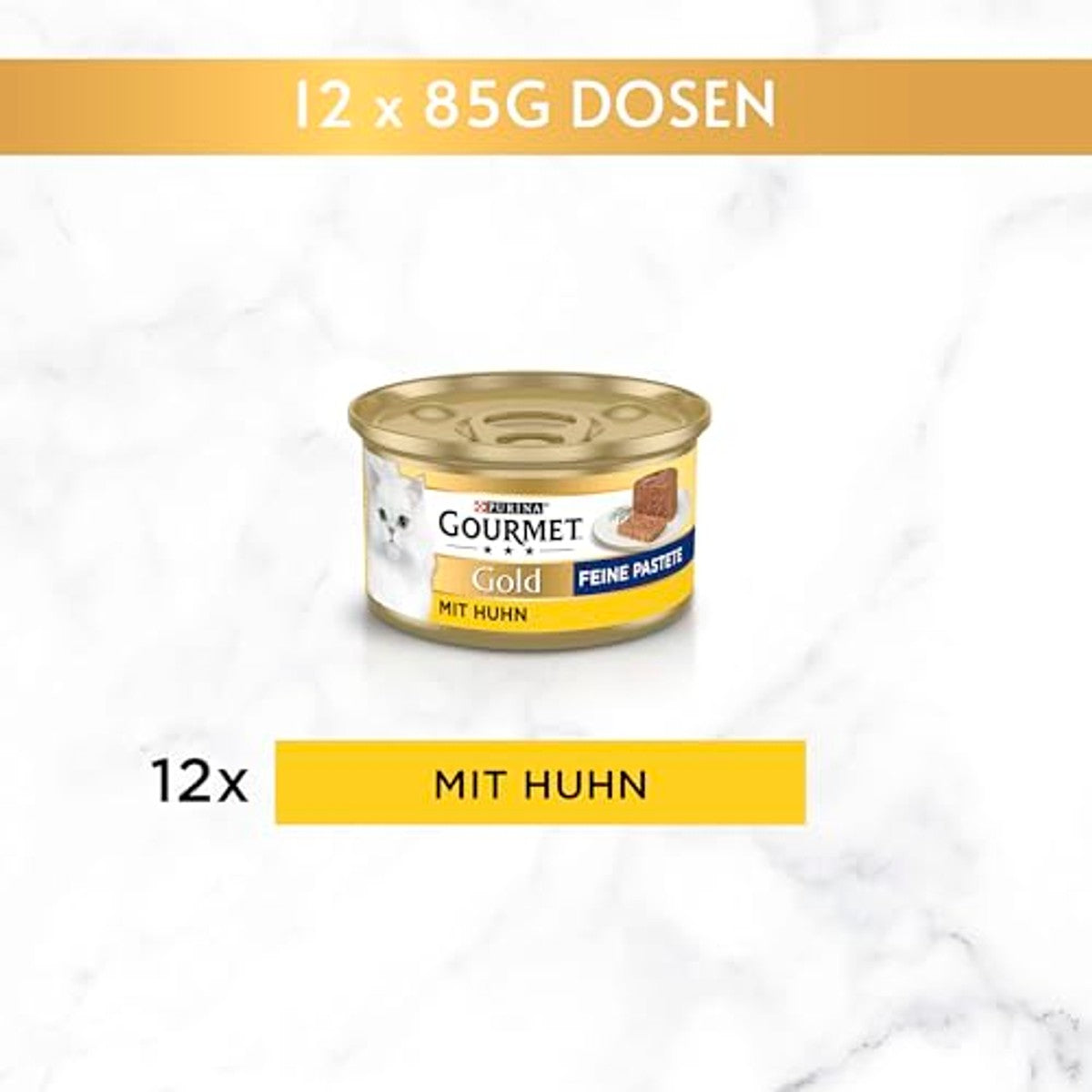 Gourmet Goud Fijne pastete natvoer kattenvoer kip 12 x 85 g - 6-pack