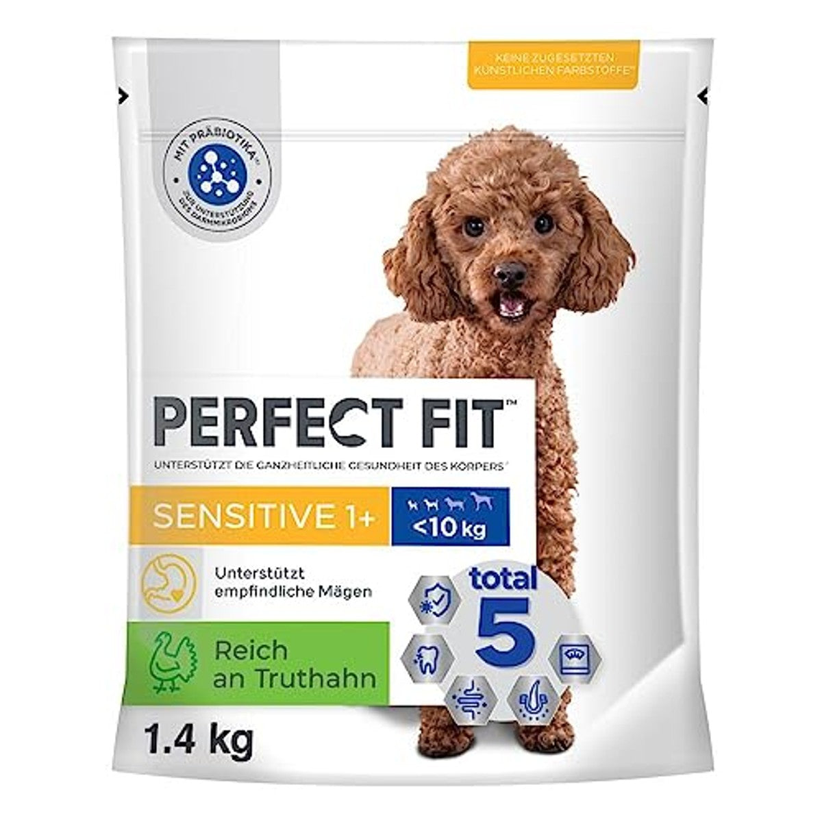 Perfect Fit Sensitive Adult 1+ hondenvoer kalkoen 5 x 1,4 kg - 3-pack