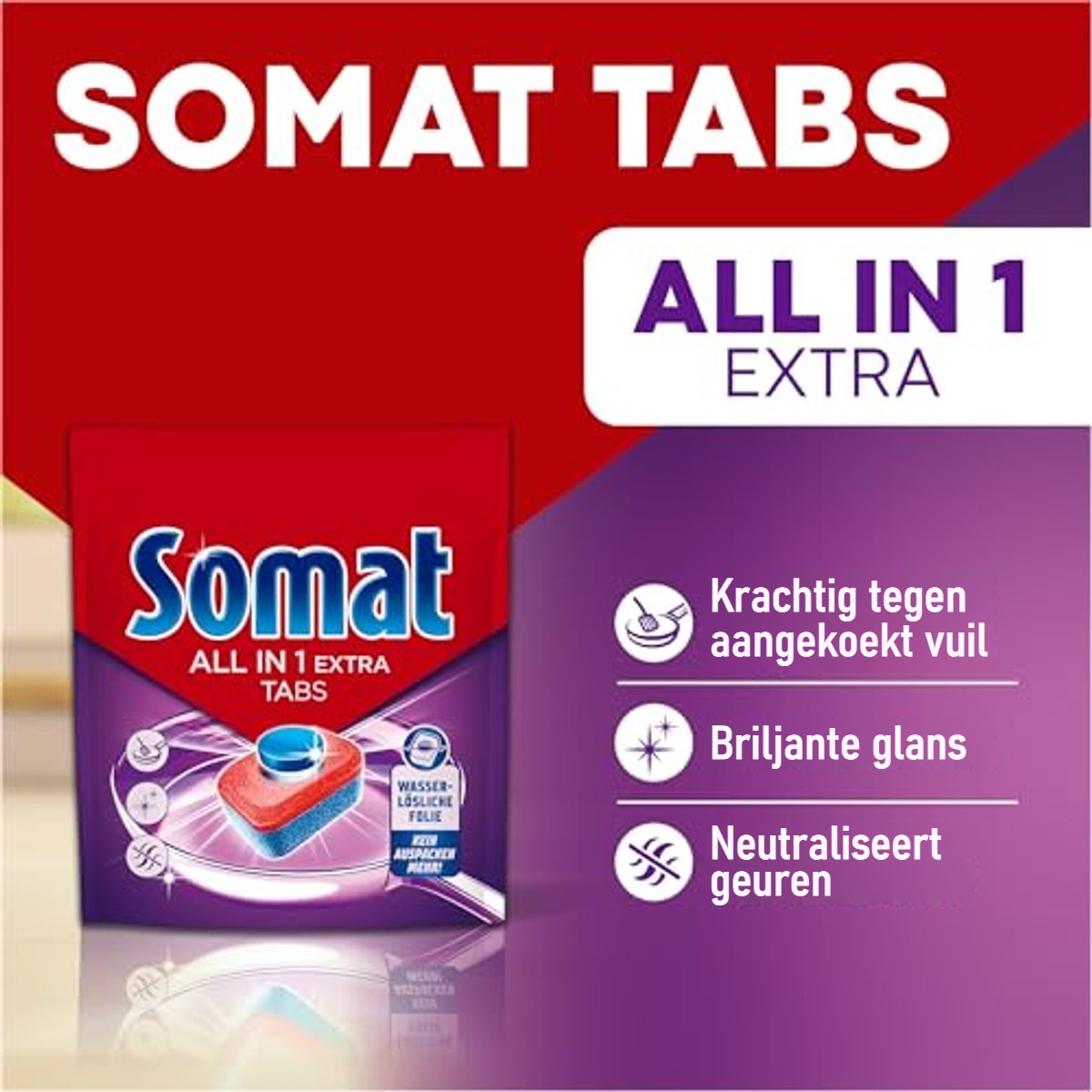 Somat All in 1 Extra vaatwastabletten (26 AW) - 6-pack – foto 5