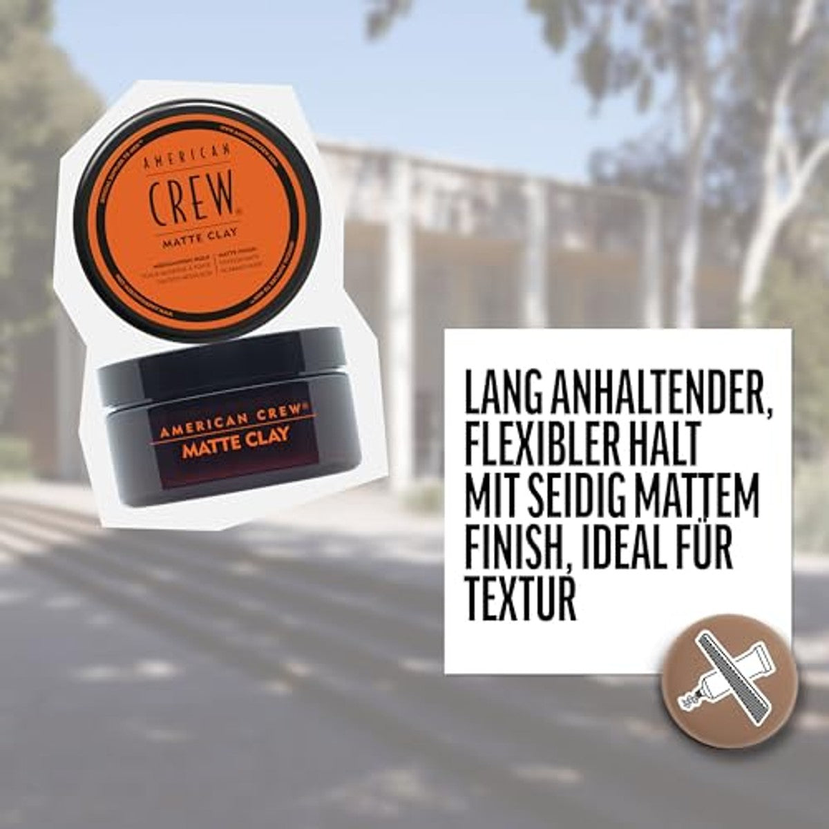 American Crew Matte Clay Stylingklei voor Mannen 85 g - 3-pack