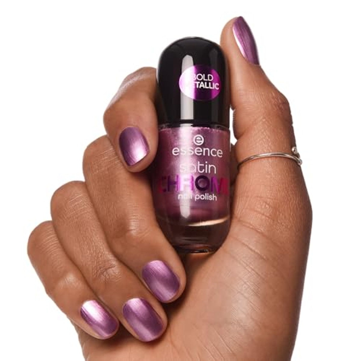 essence Satin Chrome nagellak nr. 02 roze - 6-pack
