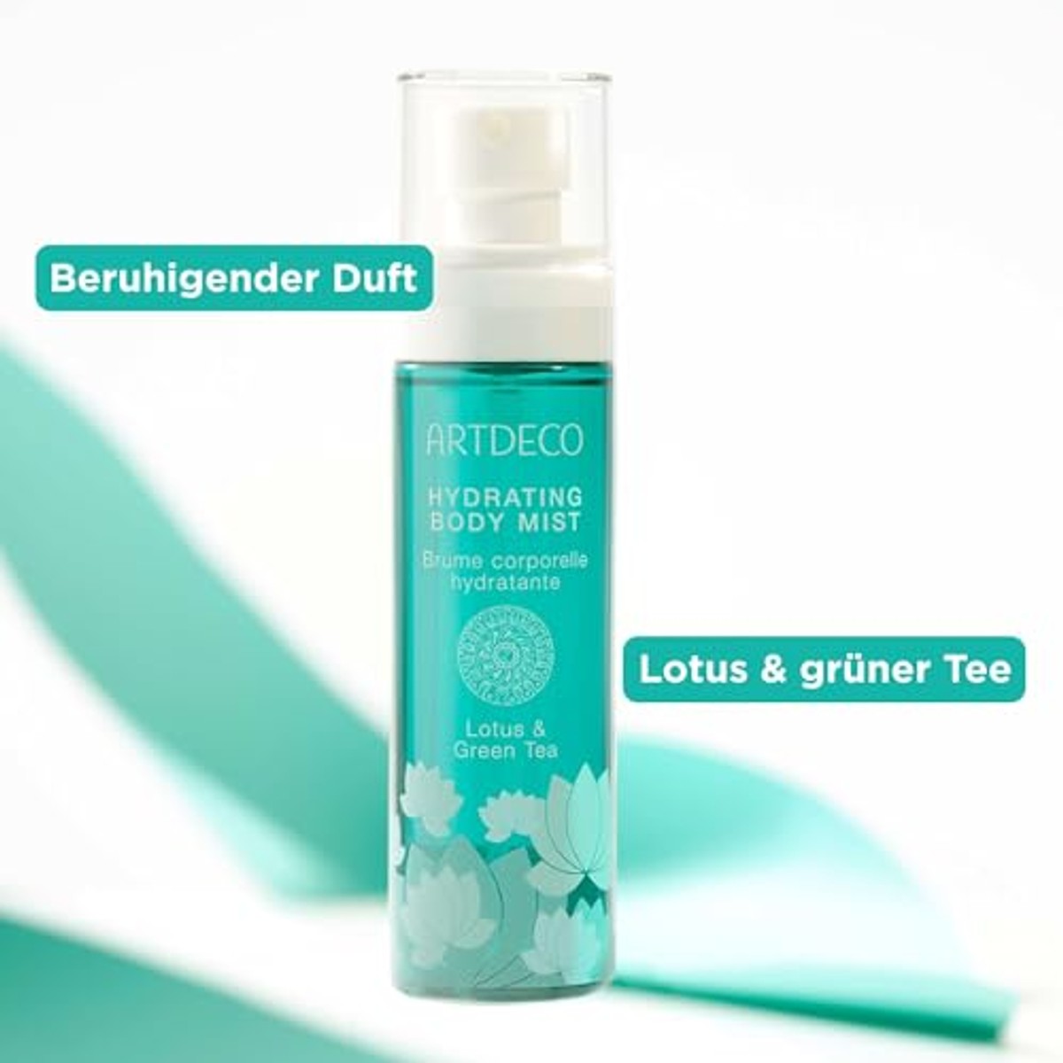 ARTDECO Hydraterende Body Mist Lotus & Green Tea | Kalmerende lichaamsspray met lotus en groene thee, verfrissend en verzorgend, 1 x 100 ml – Artdeco