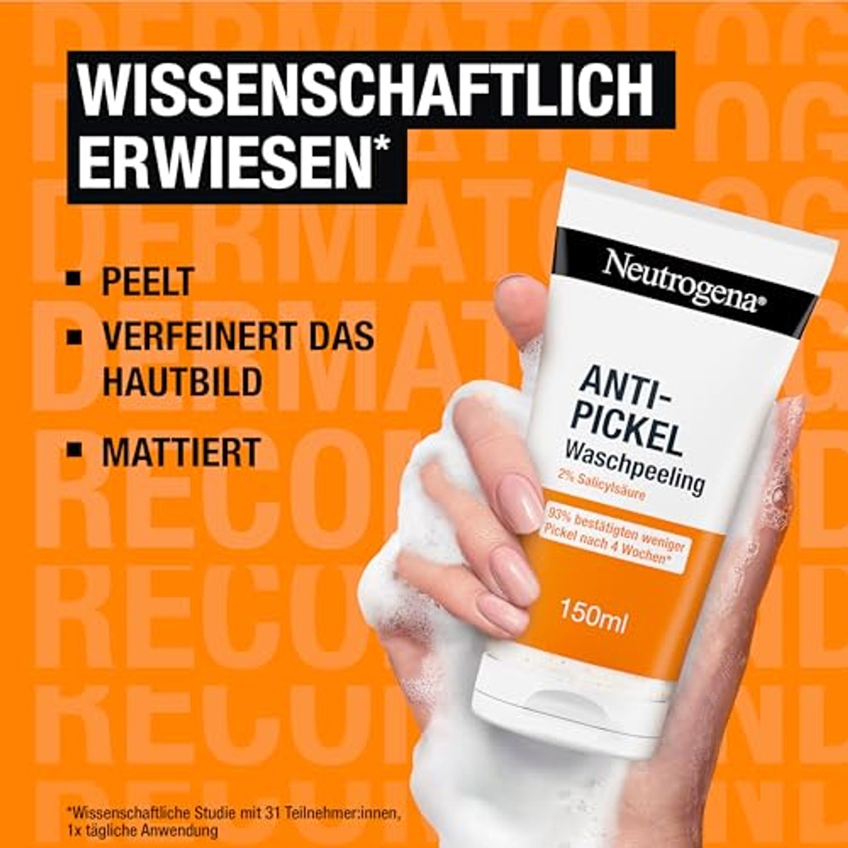 Neutrogena Visibly Clear Gezichtspeeling anti-puistjes 3 x 150 ml - Voordeelverpakking